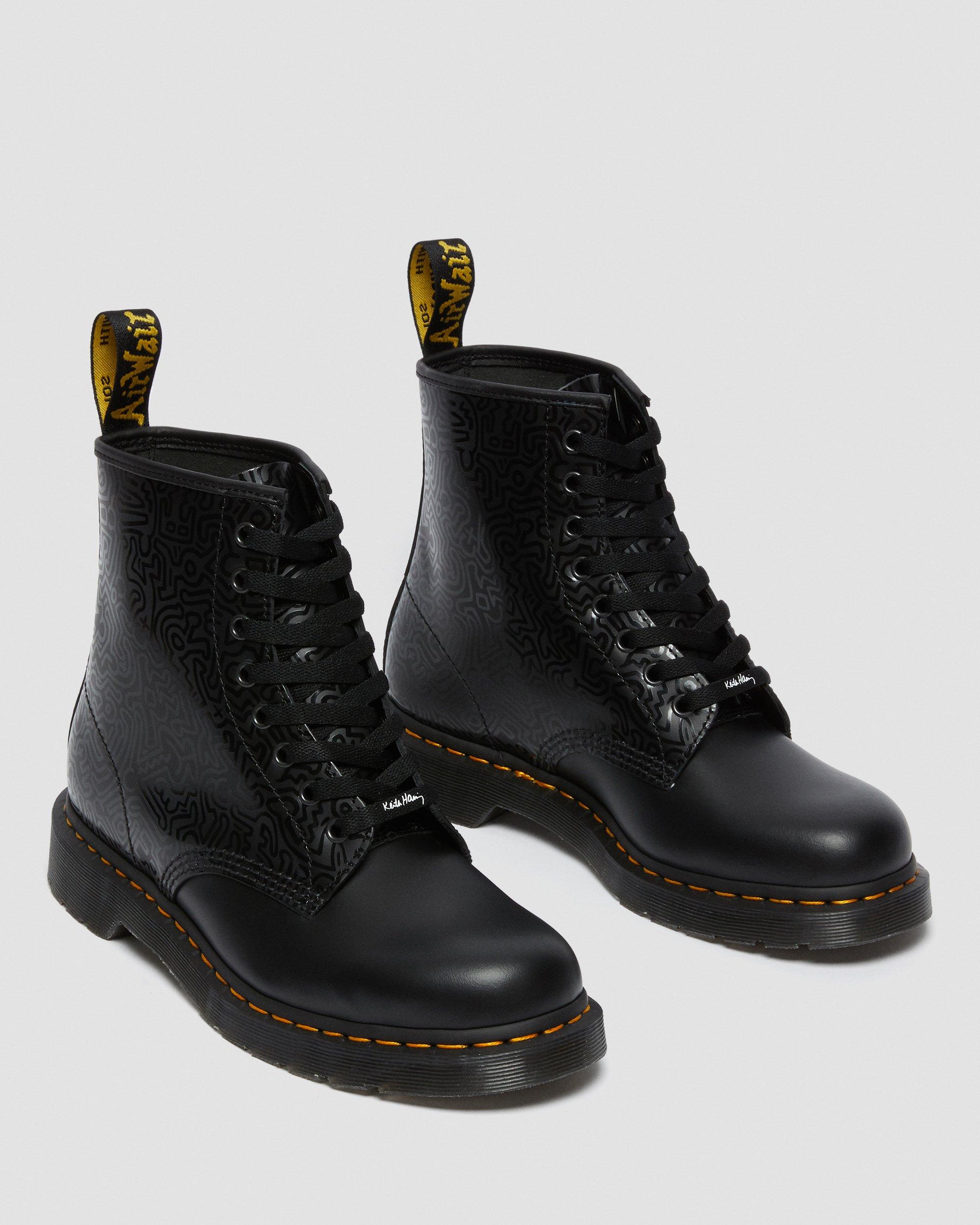 Keith Haring 1460 Smooth Leather Lace Up Boots | Dr. Martens