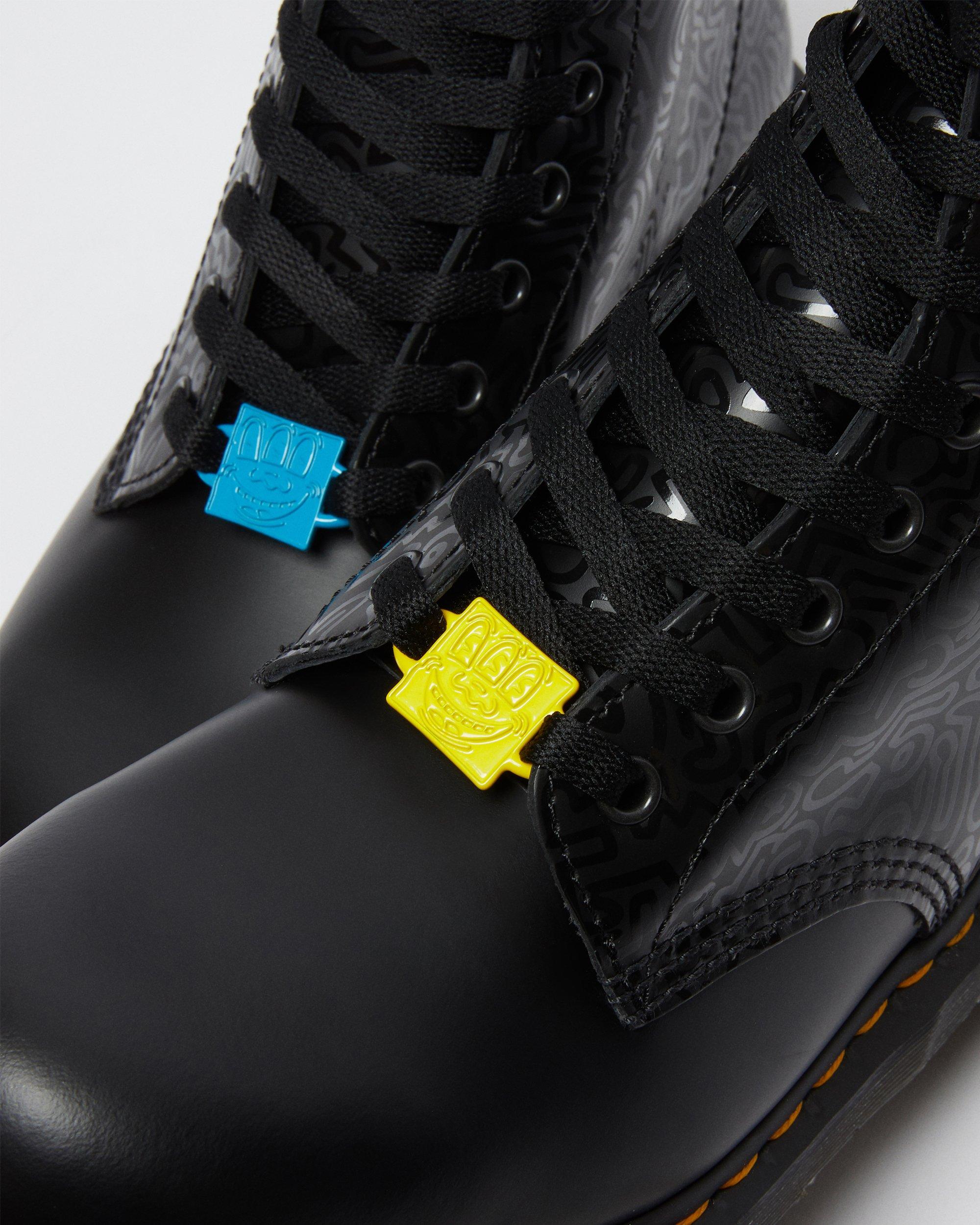 keith haring 1460 smooth leather lace up boots