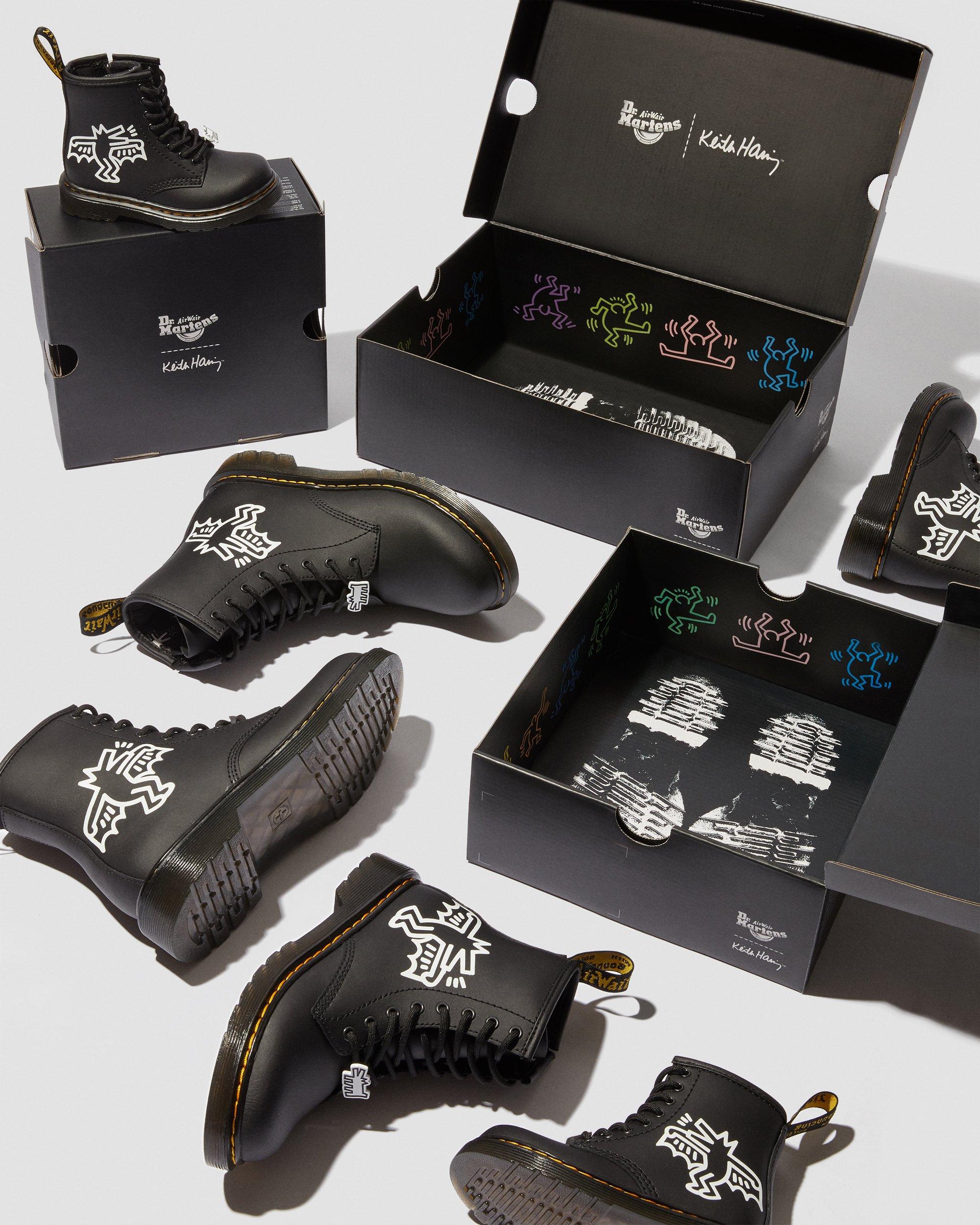 keith haring 1460 smooth leather lace up boots