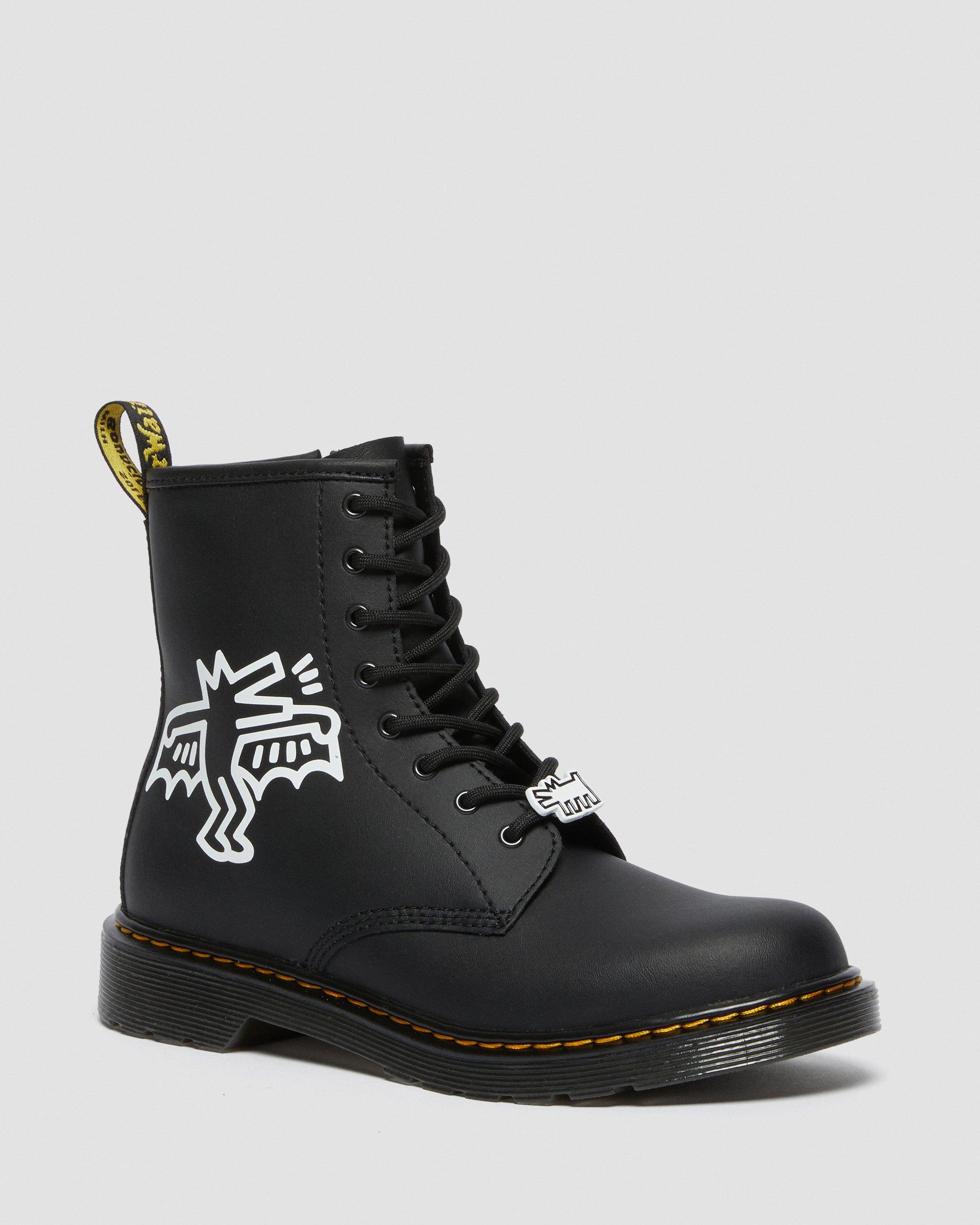 keith haring 1460 smooth leather lace up boots