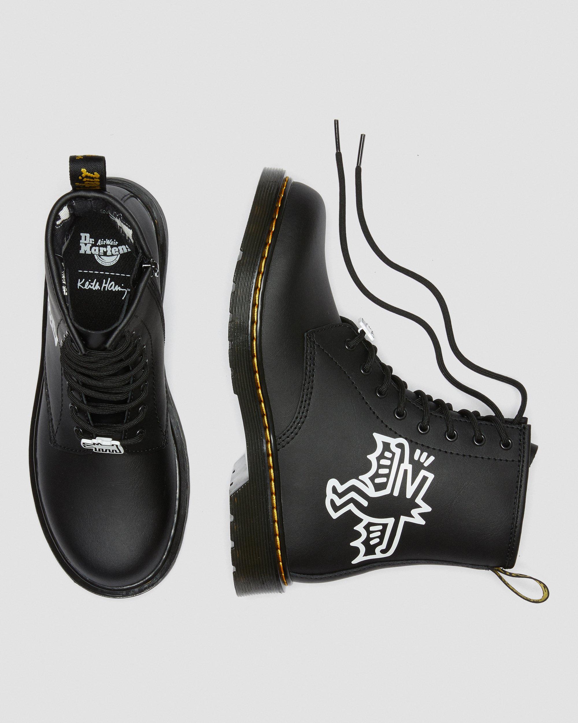 keith haring 1460 smooth leather lace up boots