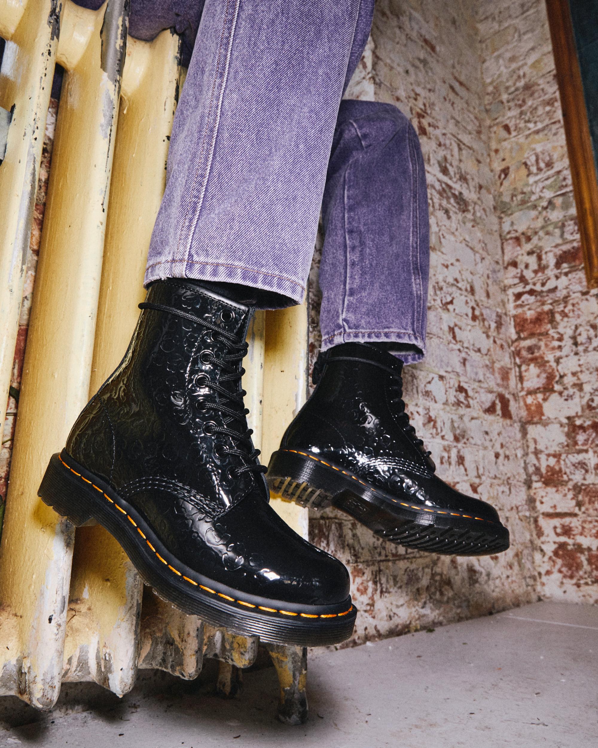 patent leather doc martens boots