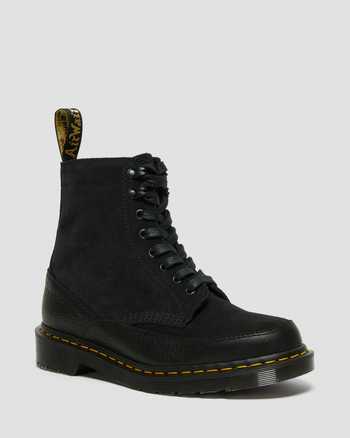 닥터마틴 1460 부츠 Dr.Martens 1460 Guard Leather + Suede Lace Up Boots,BLACK DURANGO+SPLIT SUEDE