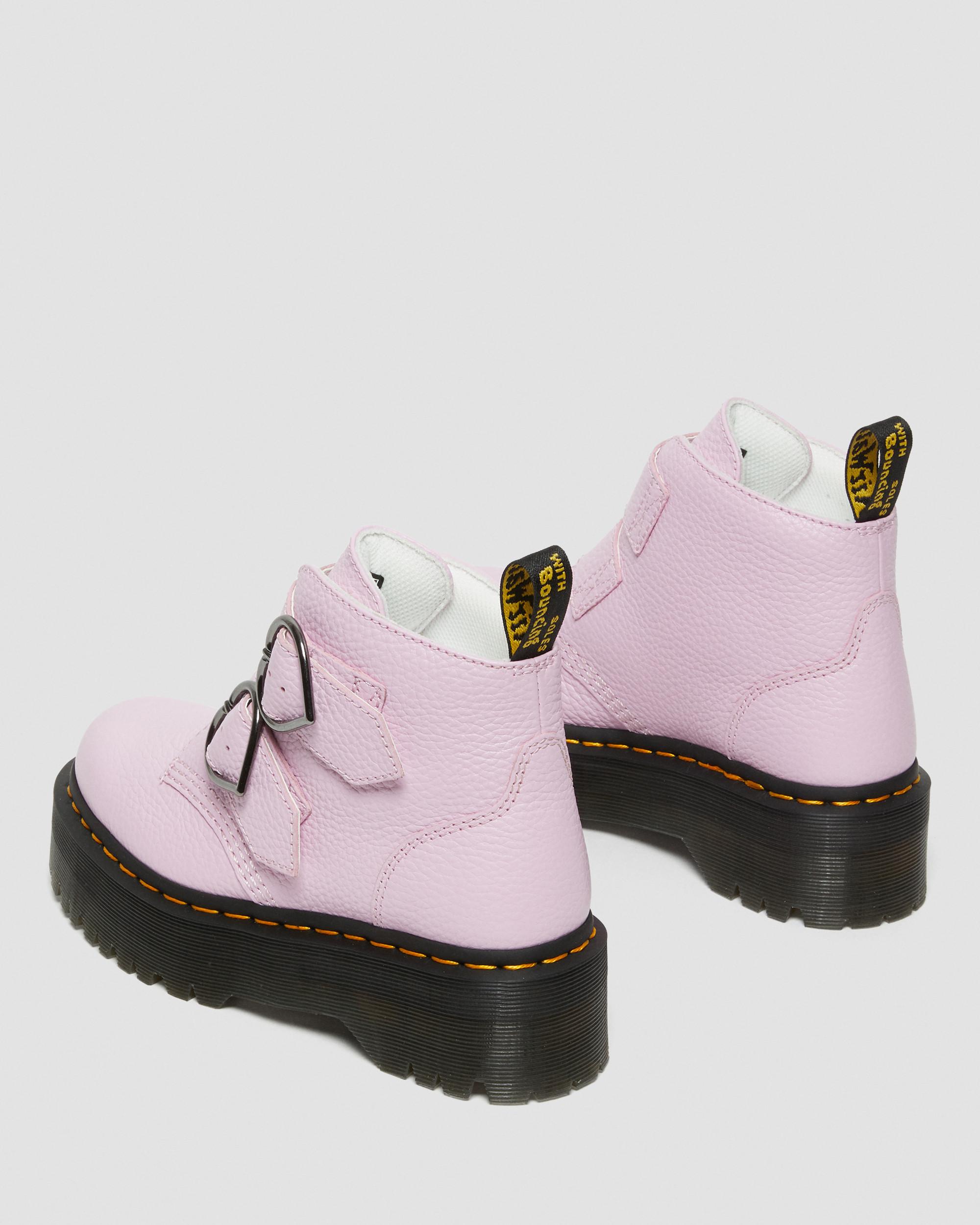 dr martens devon heart leather platform boots