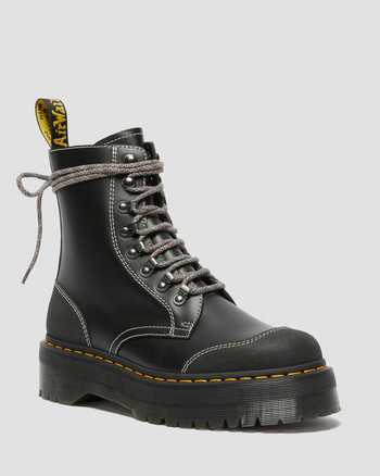 닥터마틴 부츠 Dr.Martens Moreno Bex Smooth Leather Platform Boots,BLACK SMOOTH+DUAL ORIGINAL