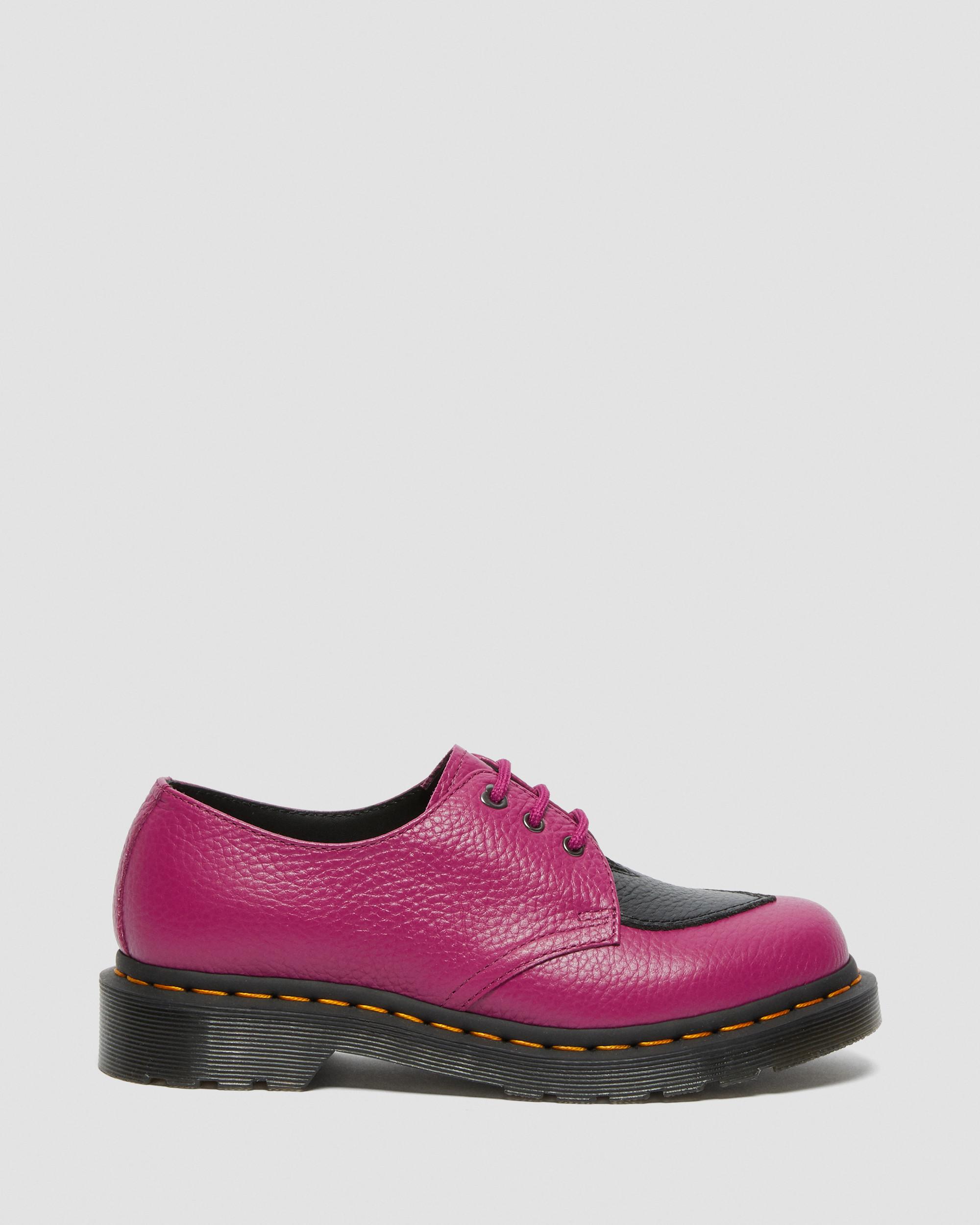 1461 leather wild heart printed oxford shoes