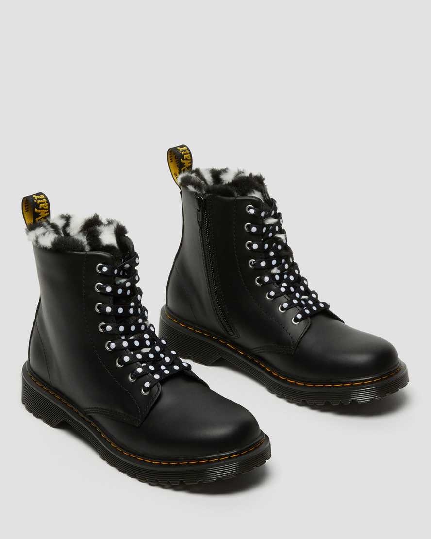 https://i1.adis.ws/i/drmartens/26998001.88.jpg?$large$Youth 1460 Serena Faux Fur Lined Leather Lace Up Boots | Dr Martens