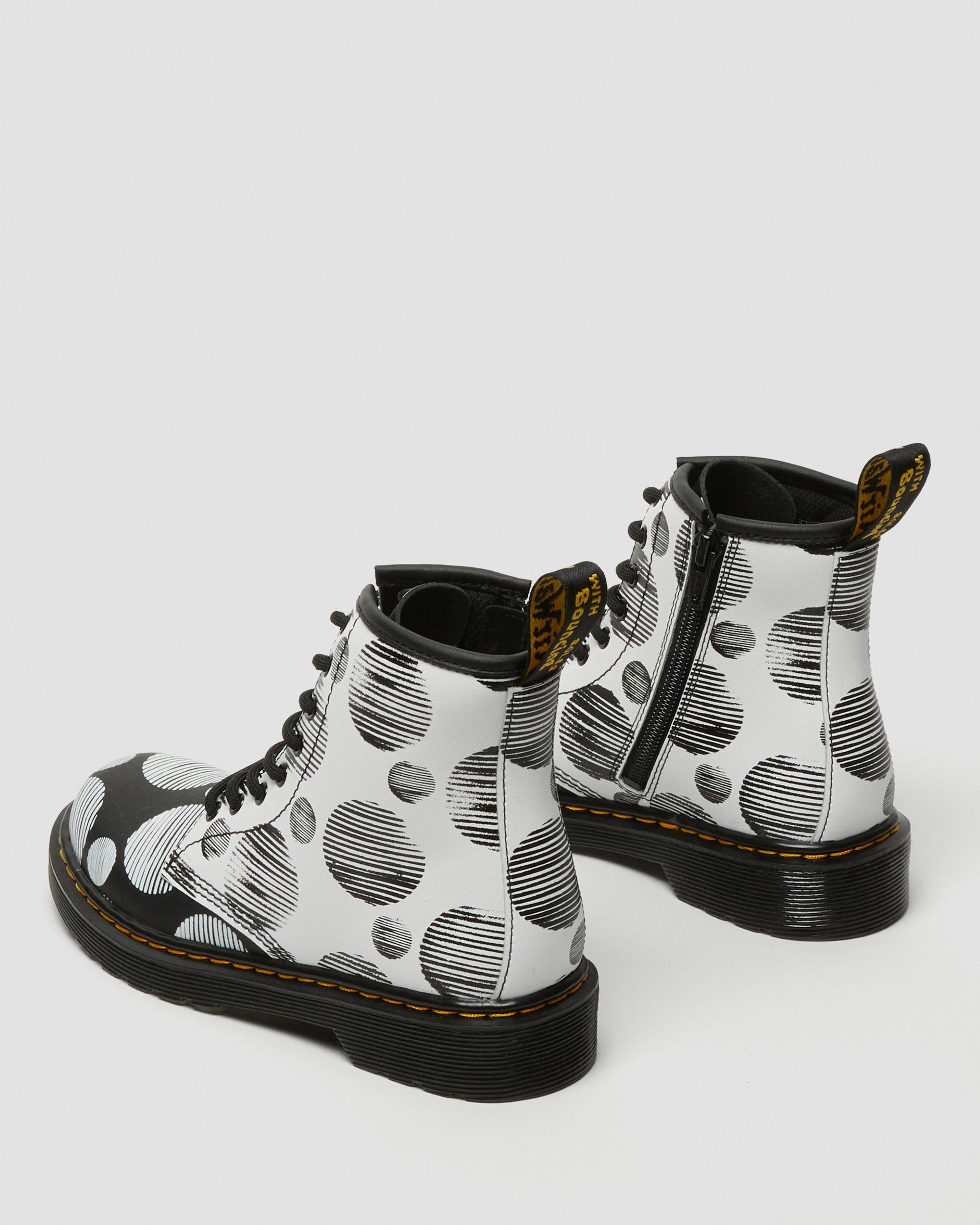 Junior 1460 Polka Dot Leather Boots Dr. Martens