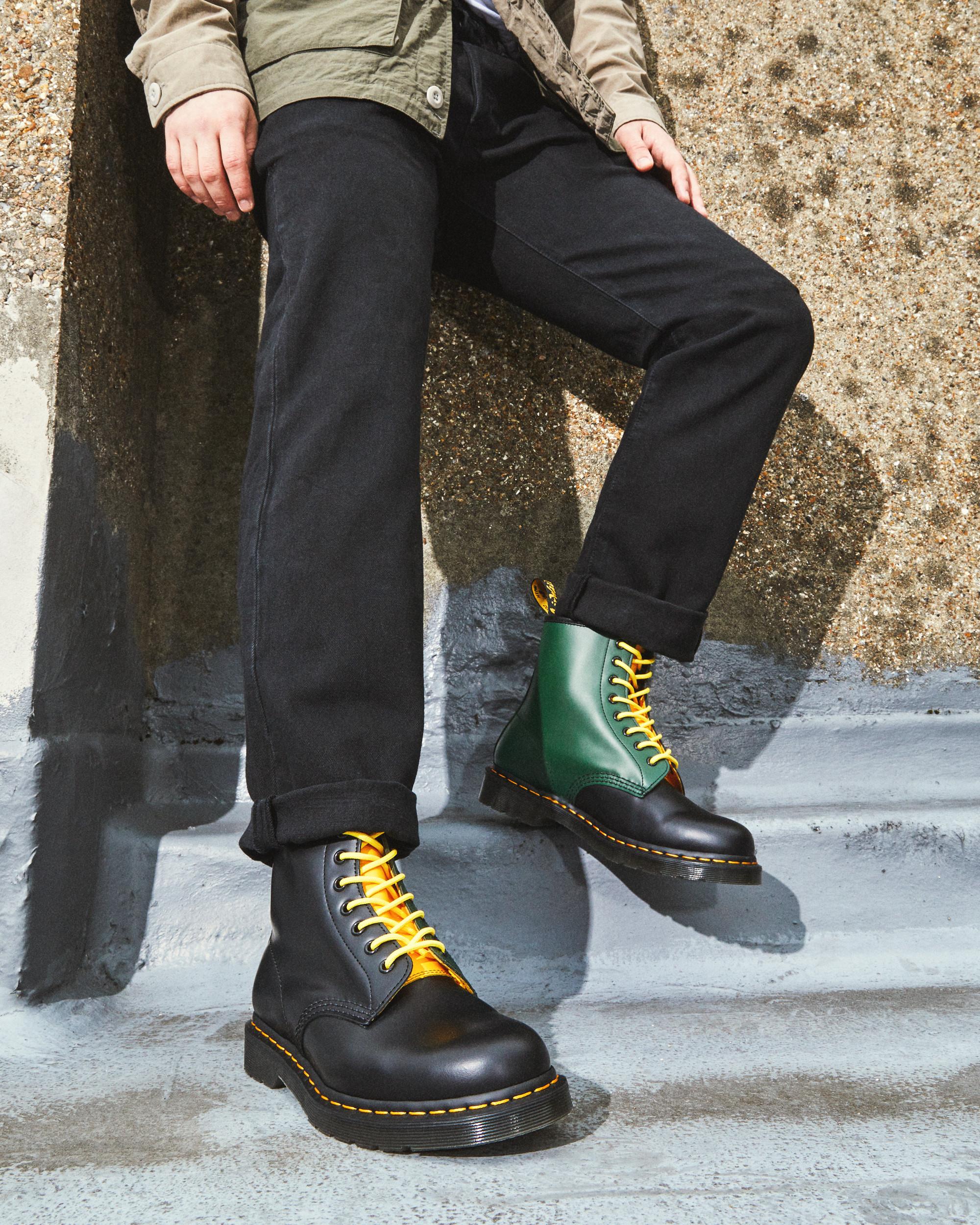 dr martens black and yellow