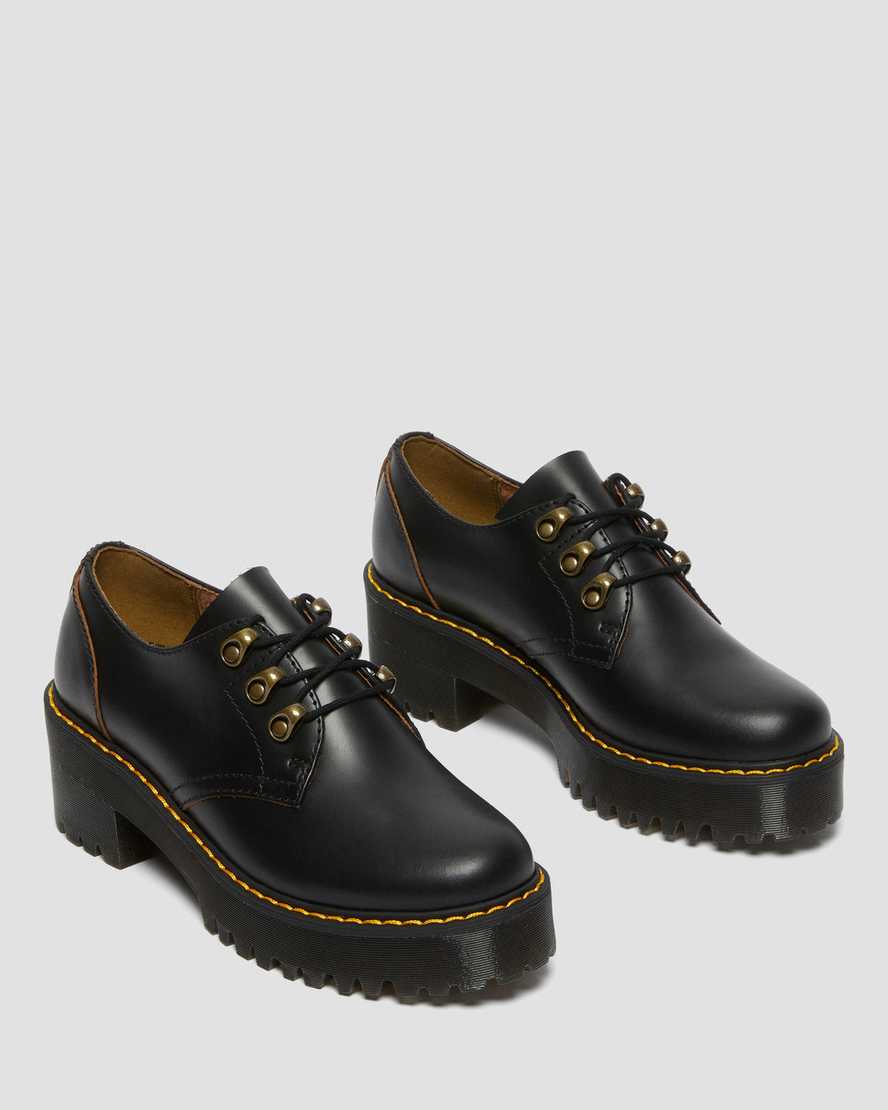 Leona Lo Vintage Smooth Leather Heeled ShoesLeona Lo Vintage Smooth Leather Heeled Shoes | Dr Martens