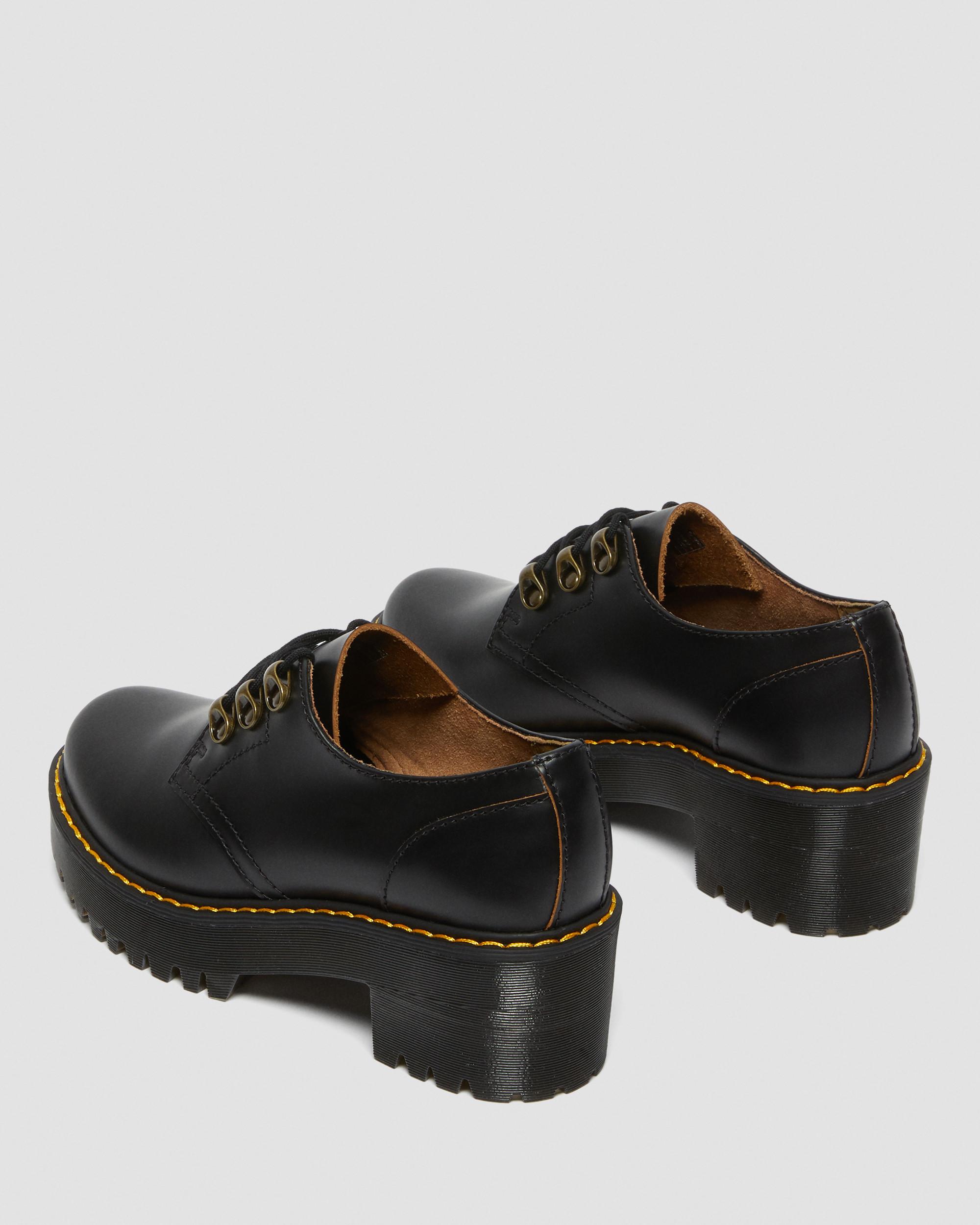 Leona Lo Vintage Smooth Leather Heeled Shoes | Dr. Martens