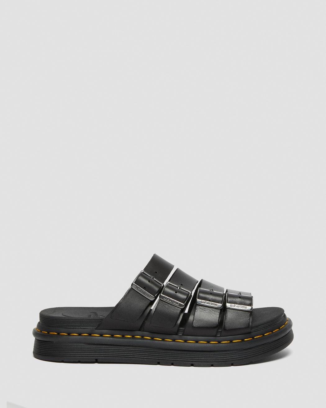 Tate Leather Slide Sandals | Dr. Martens