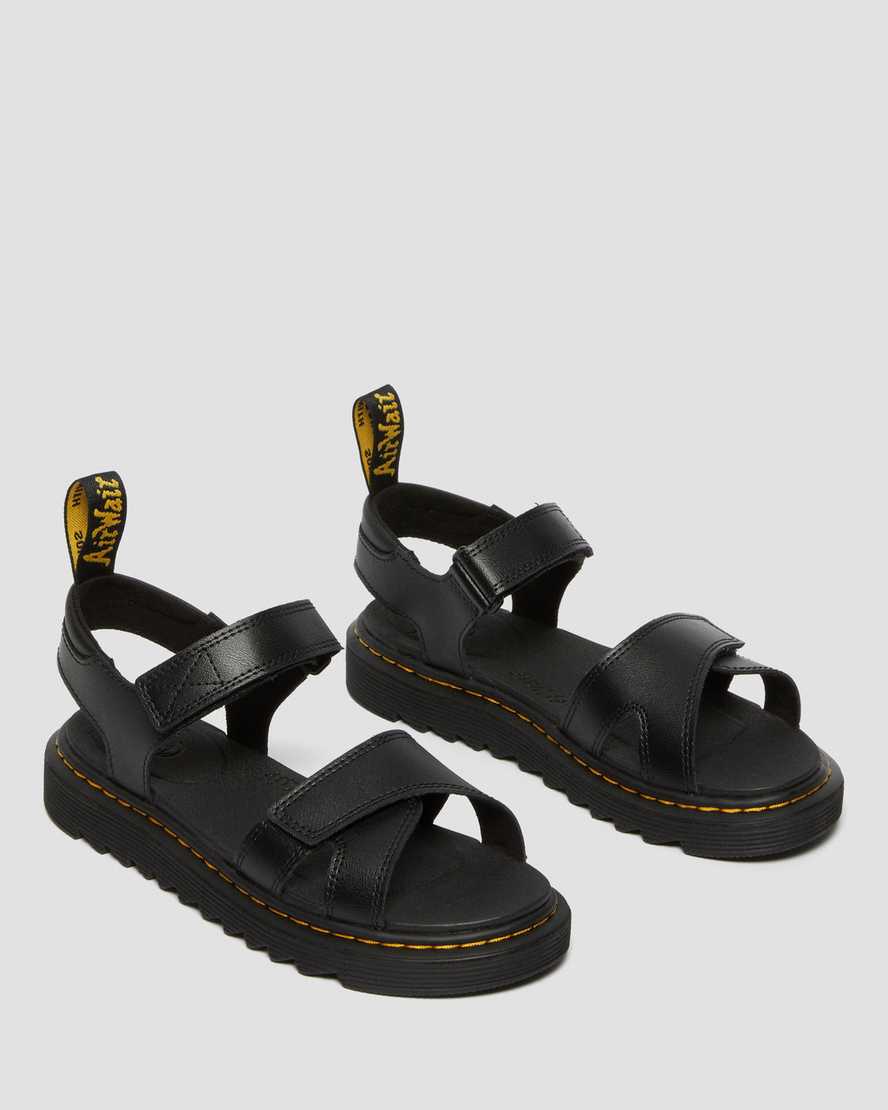 Youth Vossie Leather Sandals | Dr. Martens