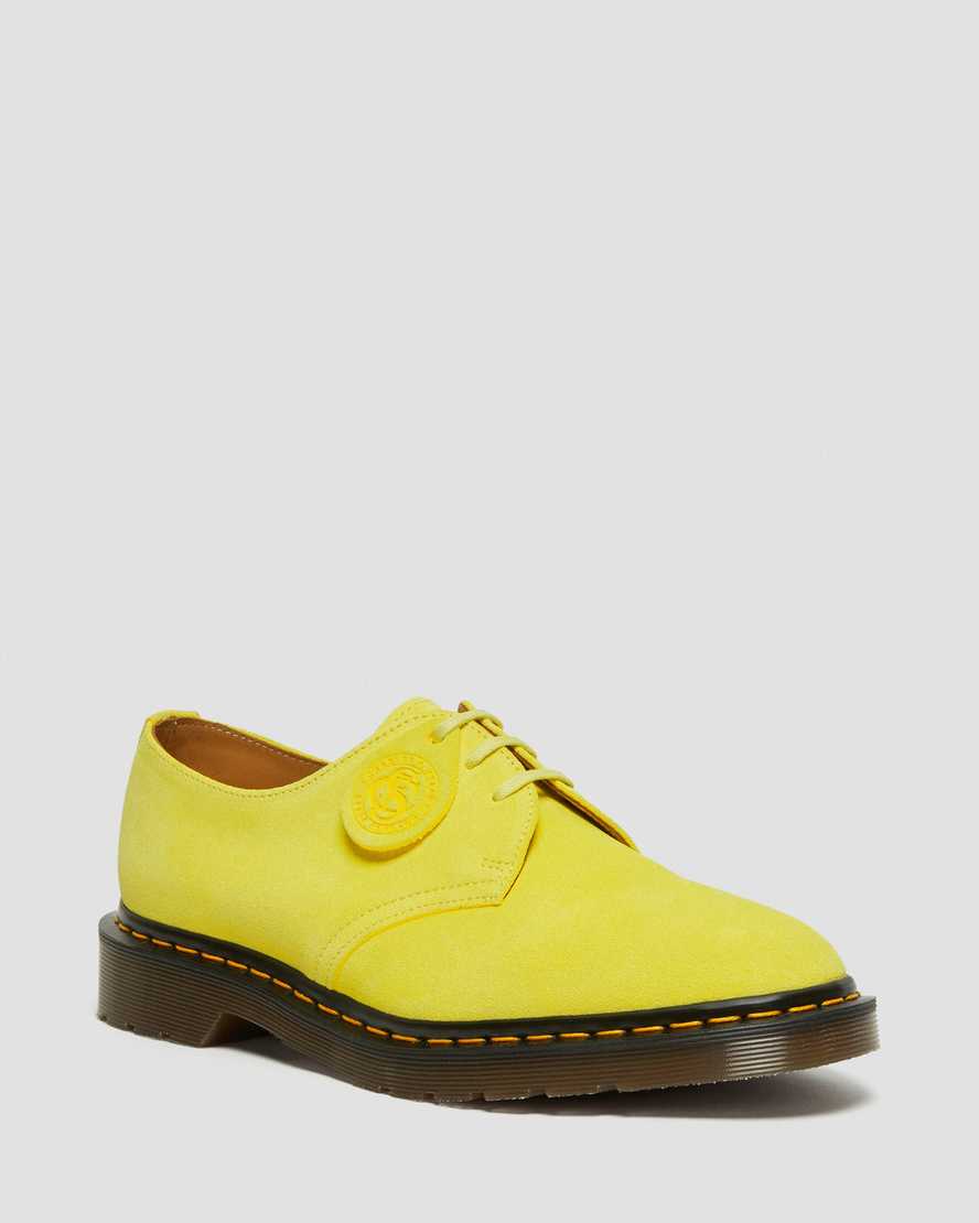 Dr. Martens 1461 Buck Suede Shoes In Yellow