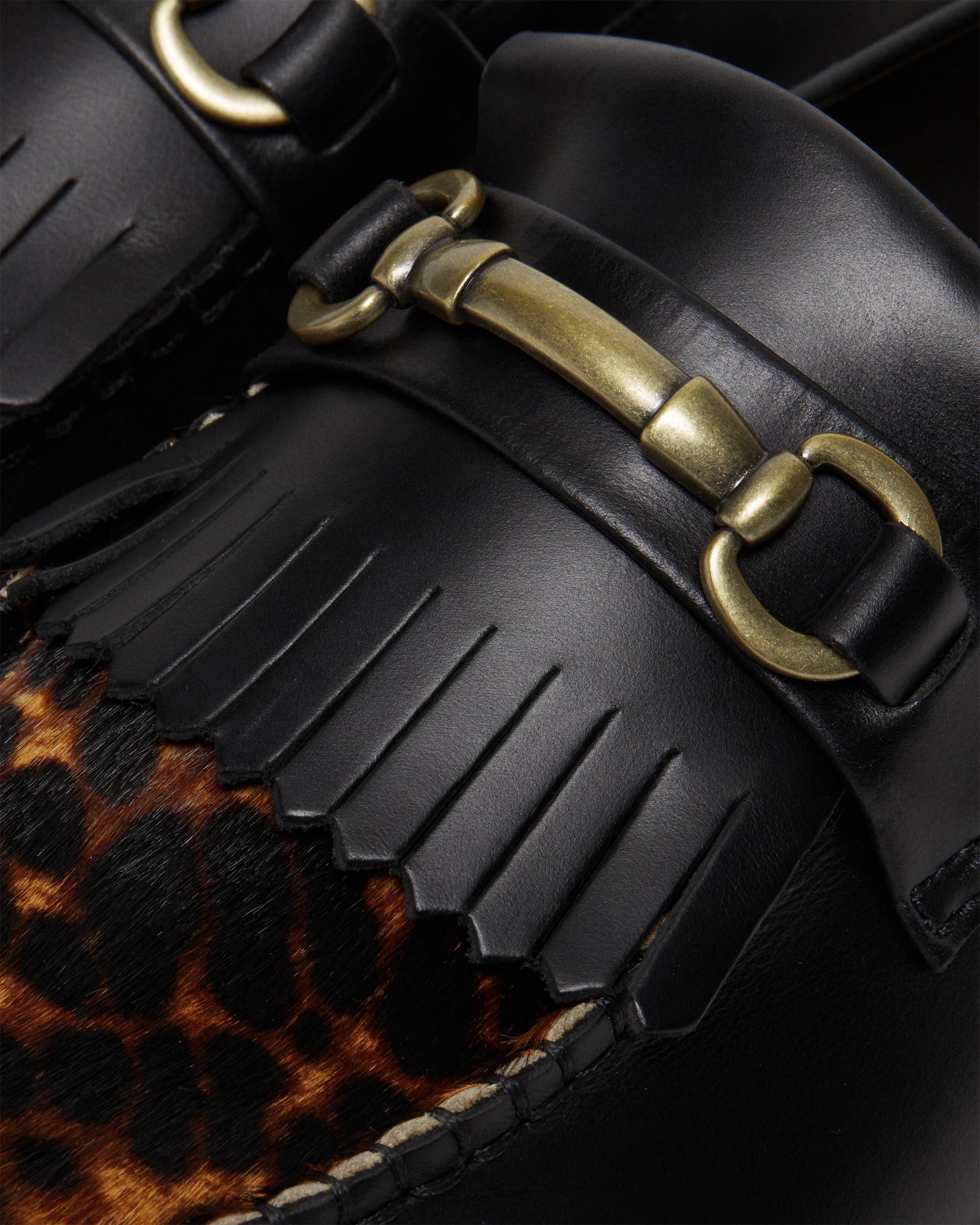 Adrian Snaffle Leopard Kiltie Loafers | Dr. Martens