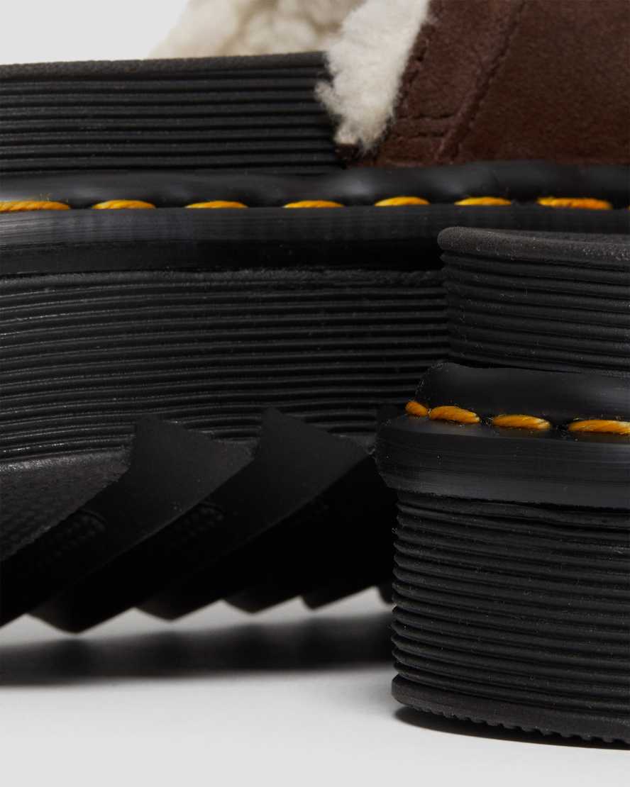 Myles Suede Faux Fur-Lined Buckle Slide SandalsMyles Suede Fur-Lined Buckle Slide Sandals | Dr Martens