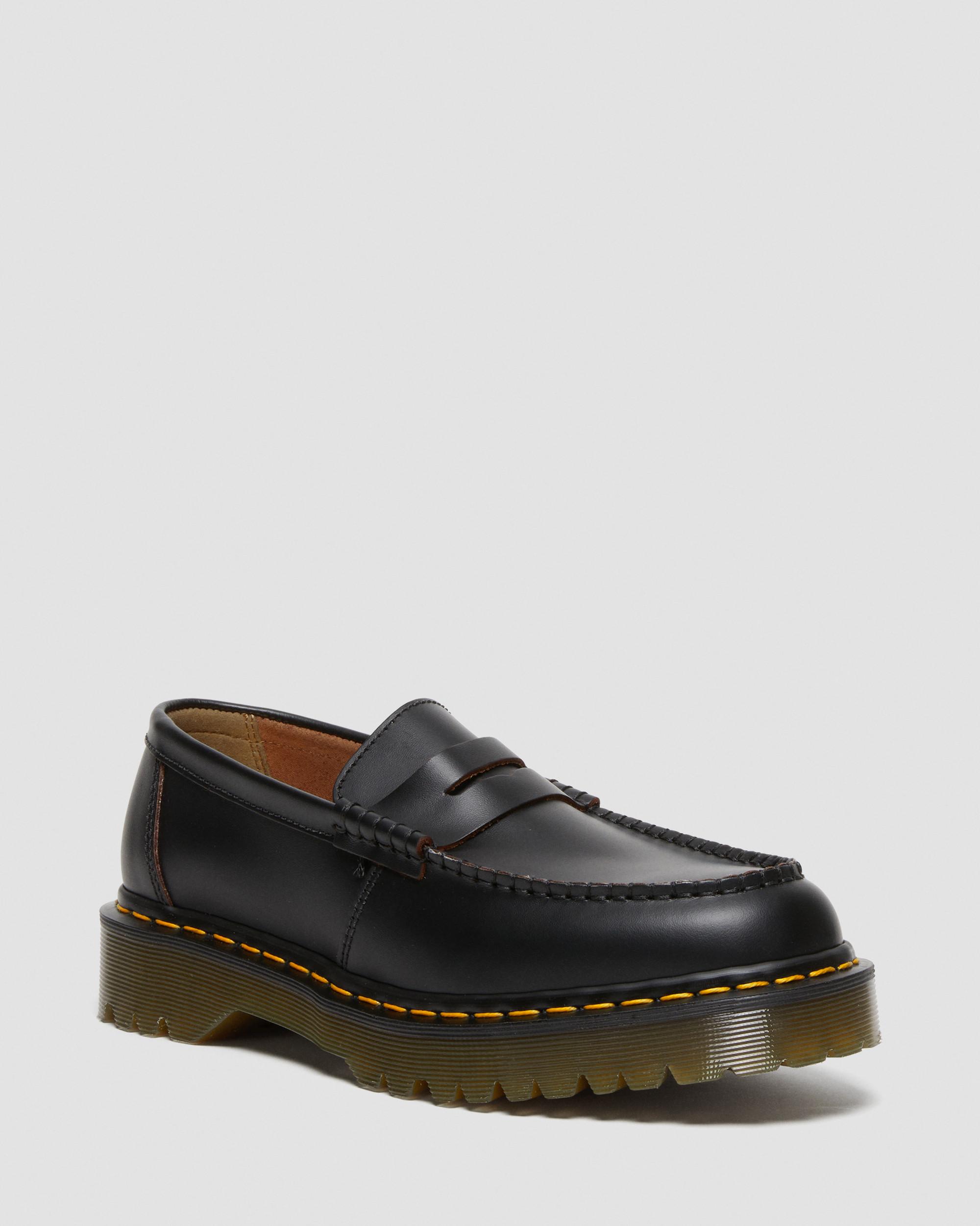 Mens Shoes Slip-on shoes Loafers Dr Martens Penton Bex Double Stitch Leather Loafers in Black for Men 