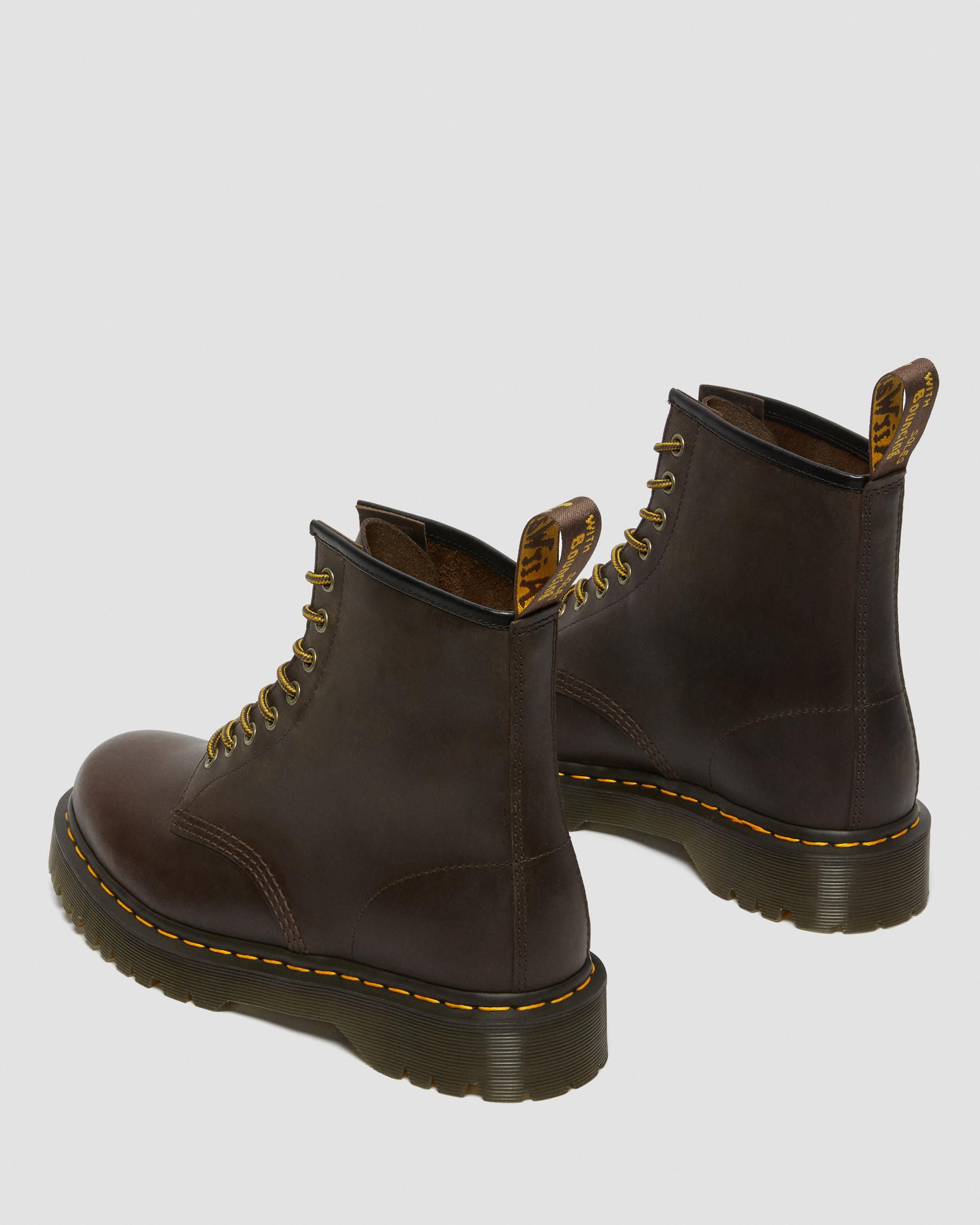 Shop Dr. Martens' 1460 Bex Crazy Horse Leather Lace Up Boots In Dark Brown