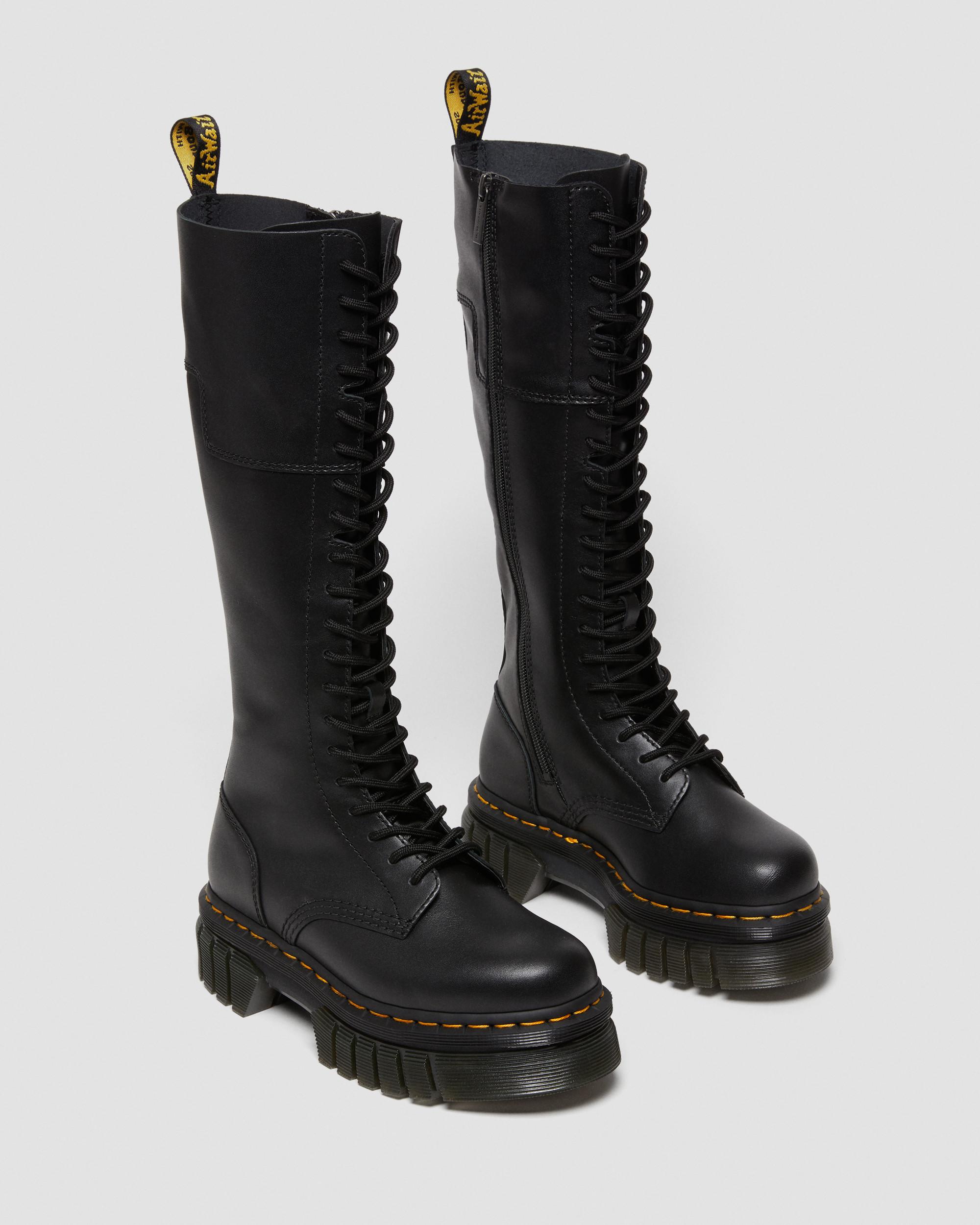 Audrick 20-Eye Leather Knee High Platform Boots | Dr. Martens