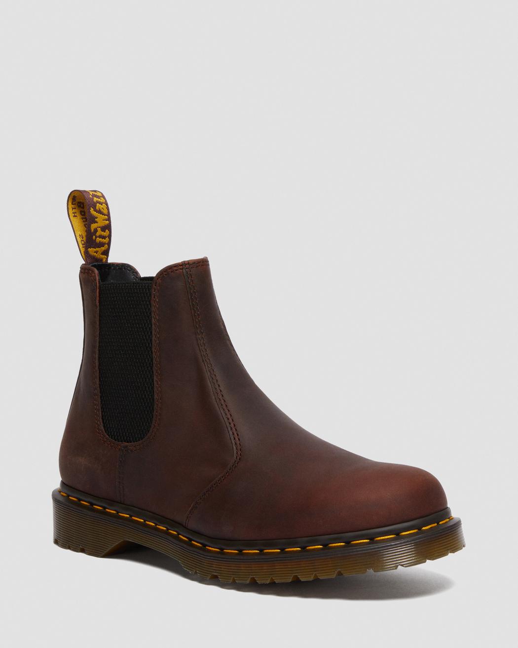 Shop Dr. Martens' 2976 Waxed Full Grain Leather Chelsea Boots In Braun