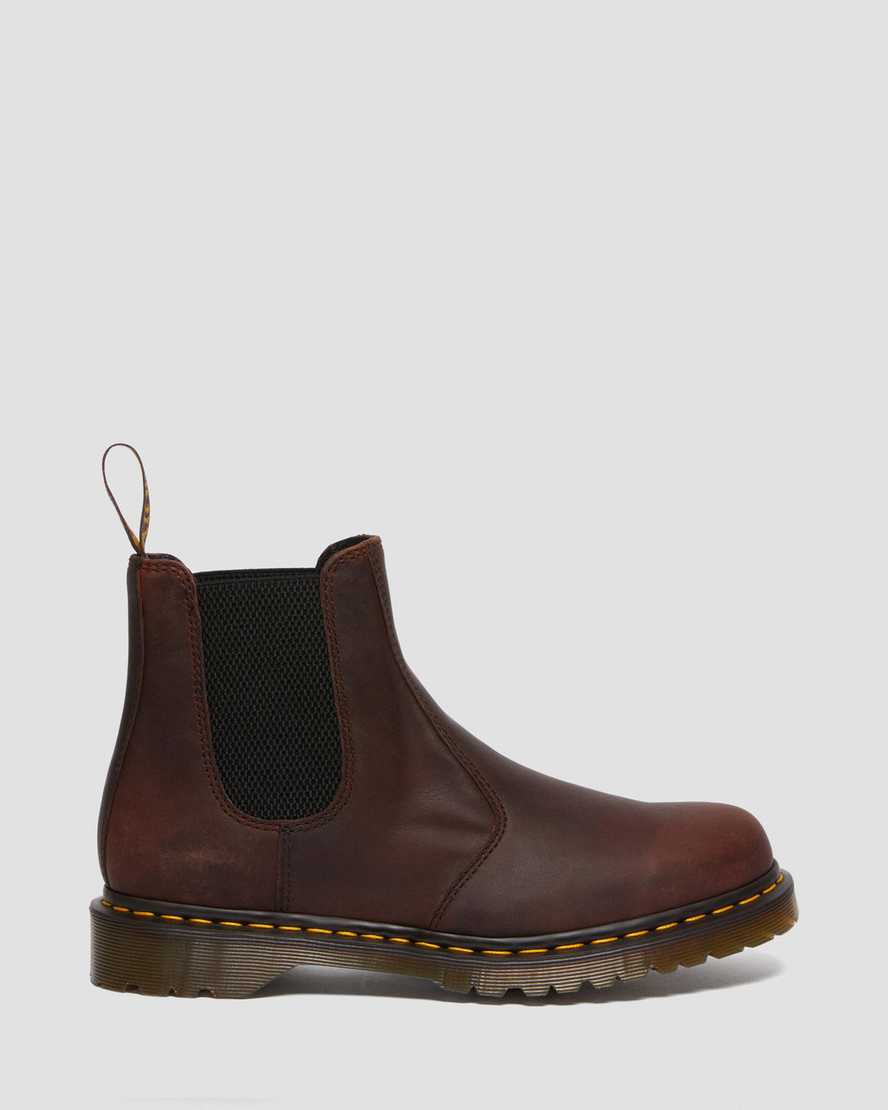 Shop Dr. Martens' 2976 Waxed Full Grain Leather Chelsea Boots In Braun