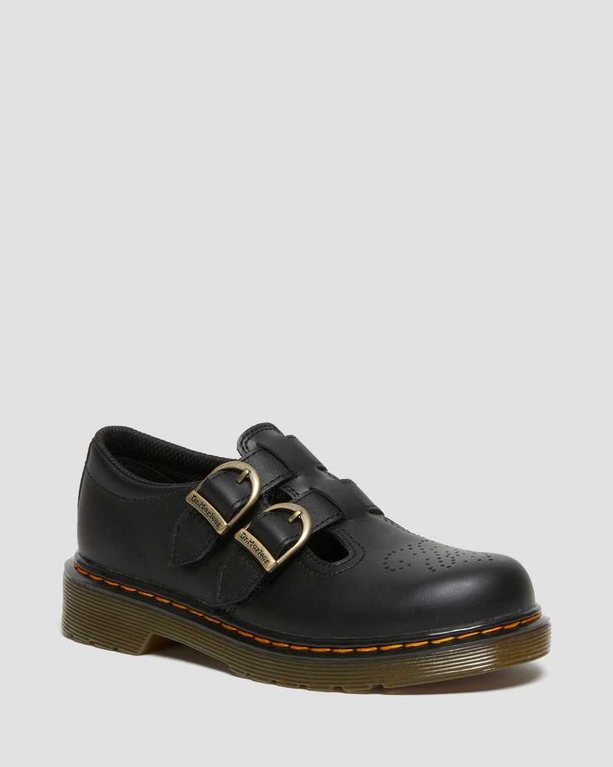 Shop Dr. Martens' Junior 8065 Softy T Leather Mary Jane Shoes In Black