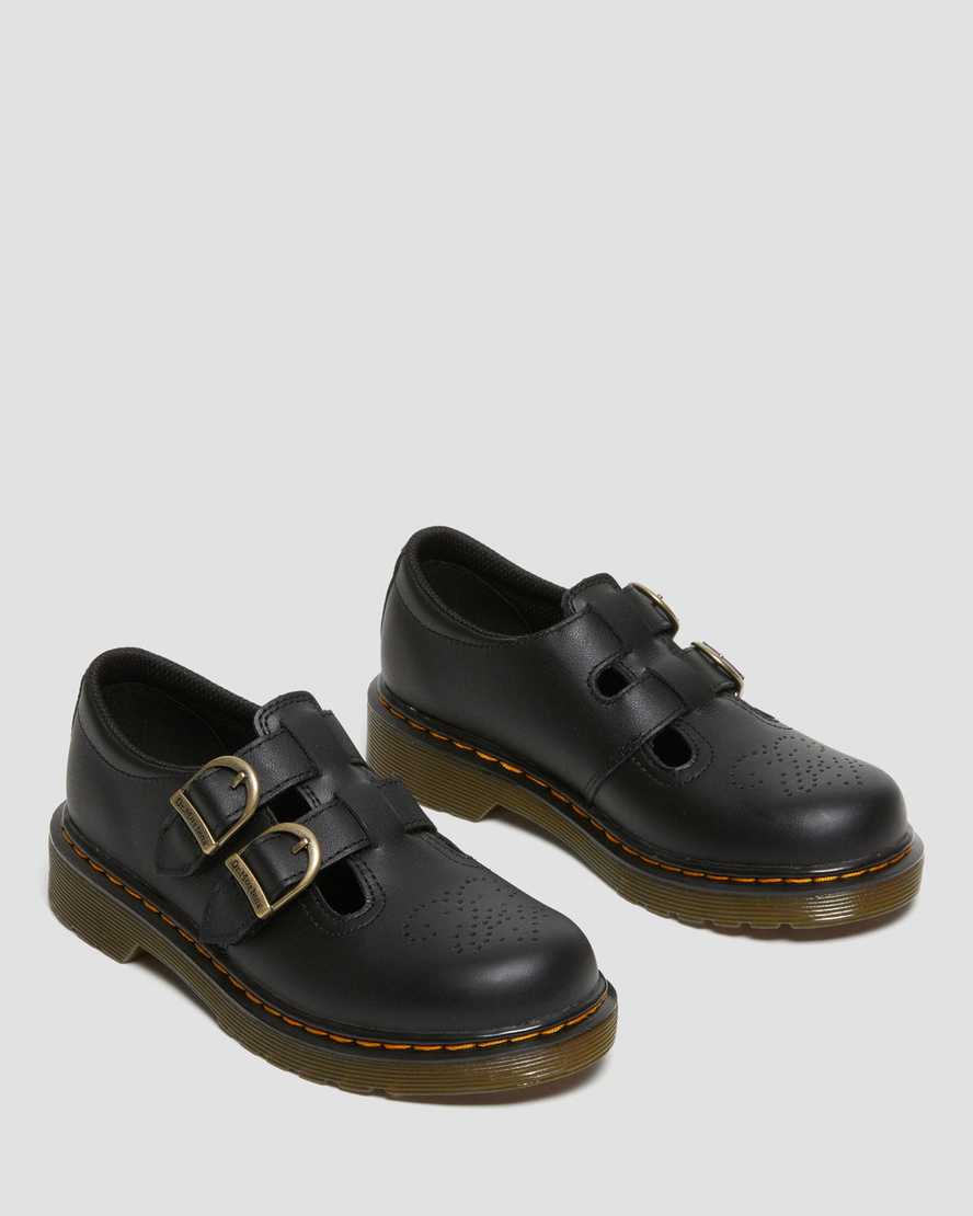 Shop Dr. Martens' Junior 8065 Softy T Leather Mary Jane Shoes In Black