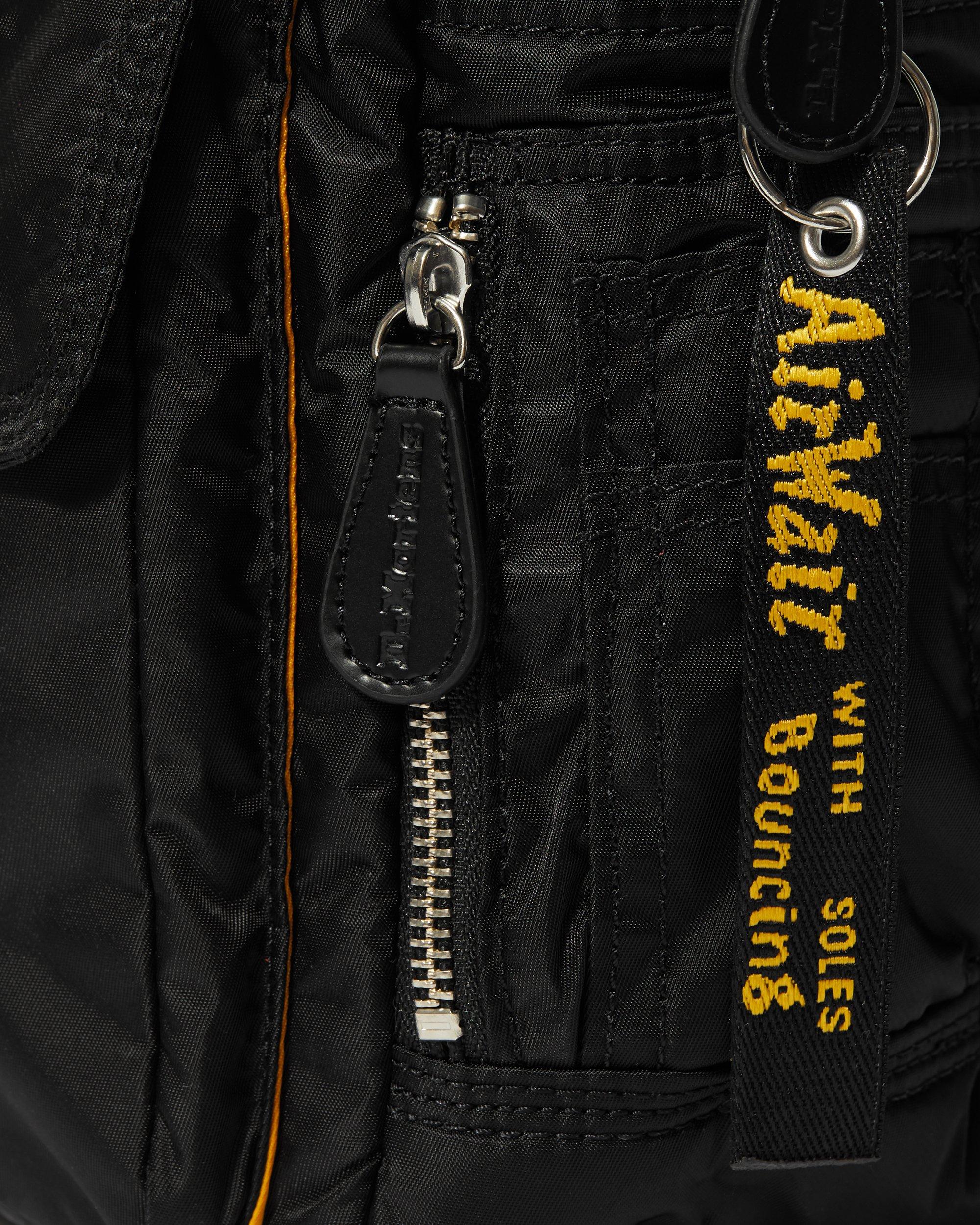 dr martens small flight bag in black