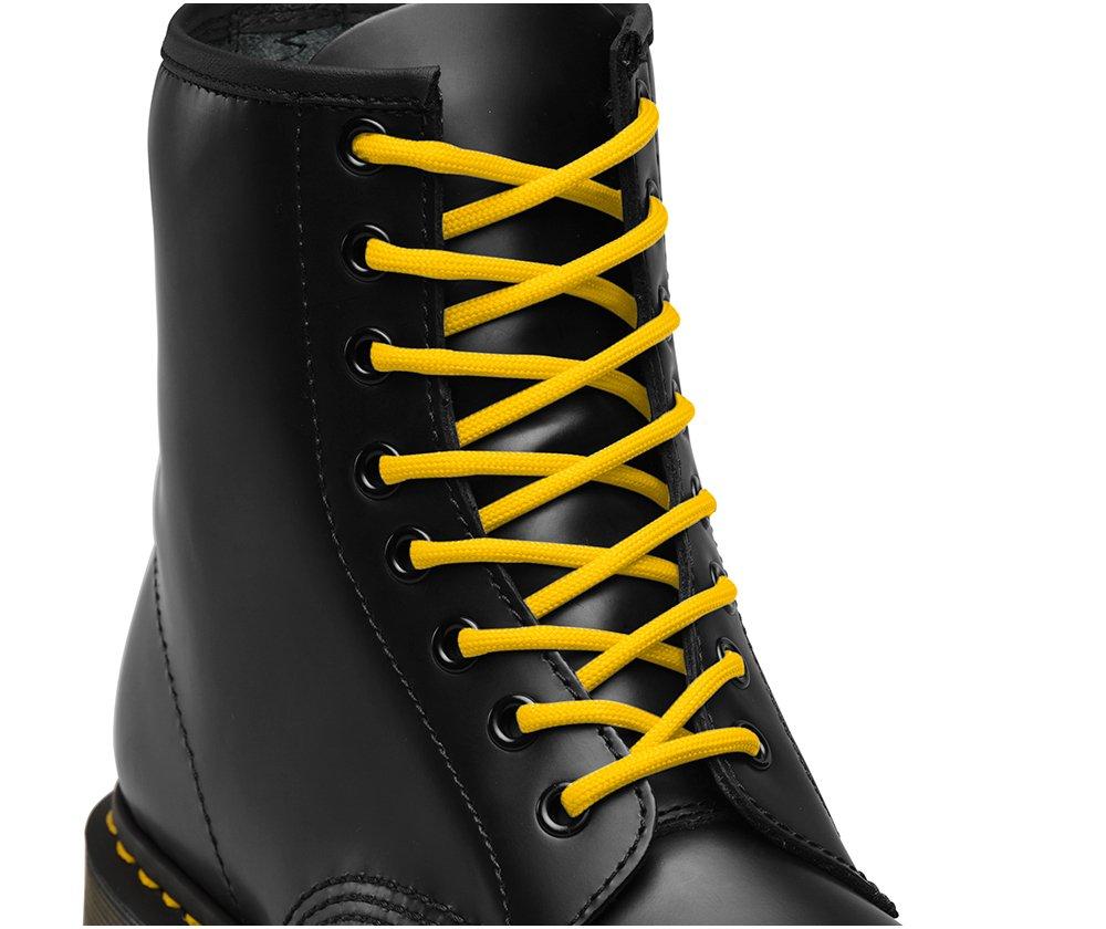 black and yellow doc marten laces