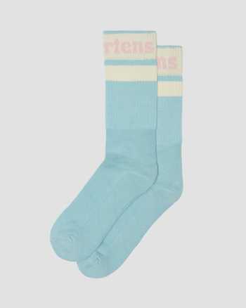 Egret//Green//Navy Blue Dr.Martens Athletic Logo Socks Calzini Beige