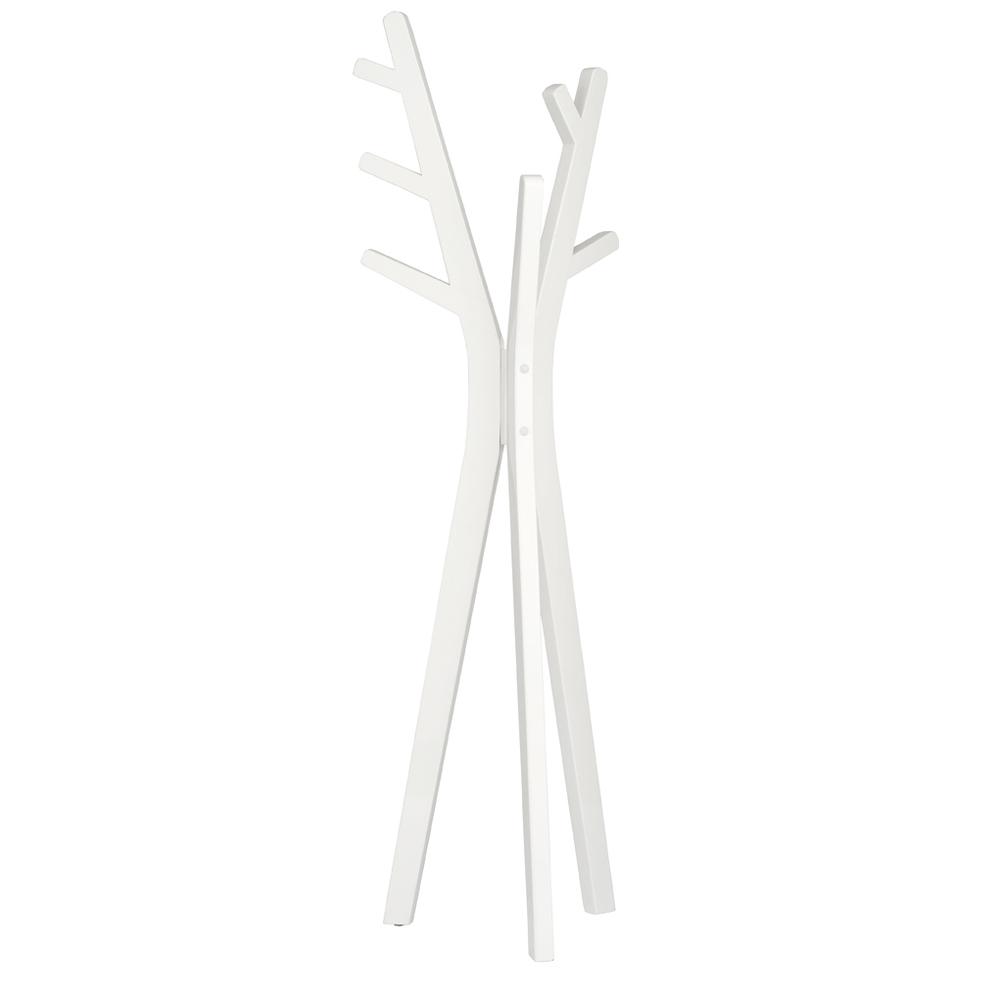 wooden white coat stand