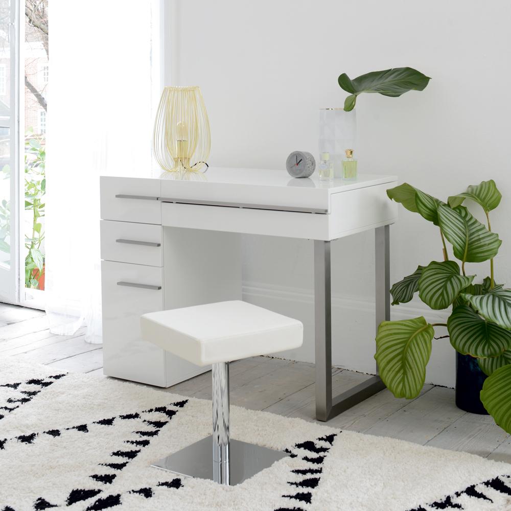 white dressing table without mirror