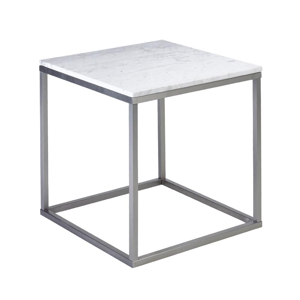 Cadre Marble Side Table White | dwell