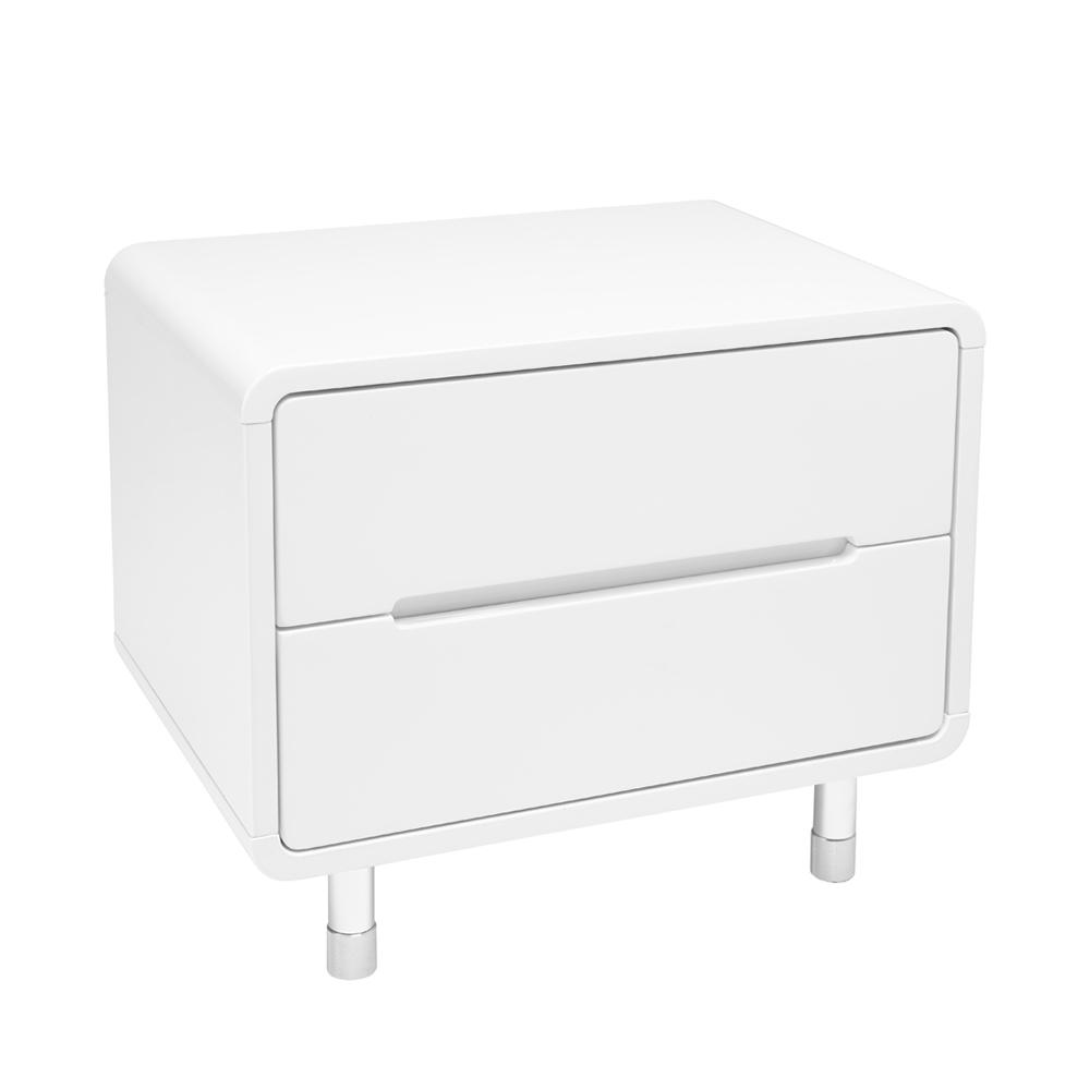 Notch Bedside Table White Dwell