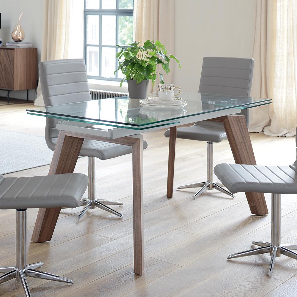 Panama Glass Extending 6 8 Seater Dining Table Dwell