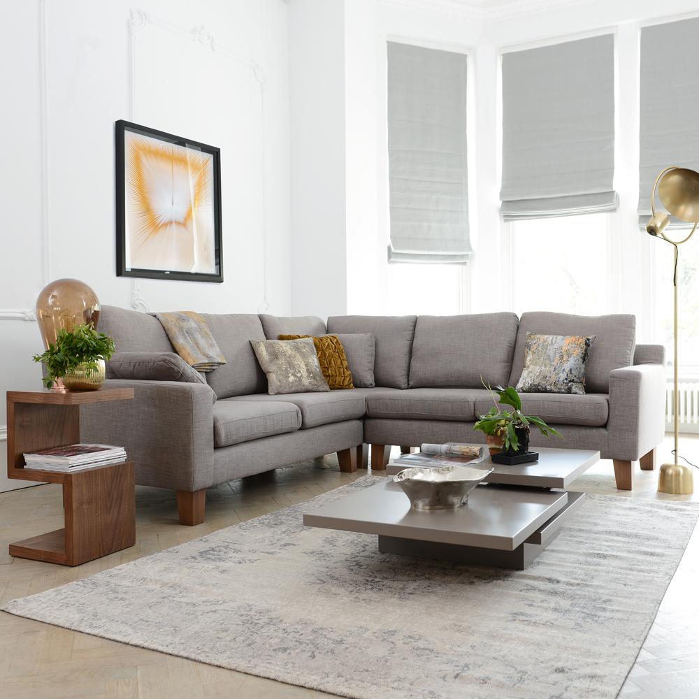 Ankara Ii Full Corner Sofa Patet Light Grey Dwell