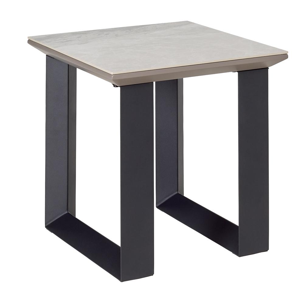 light gray side table