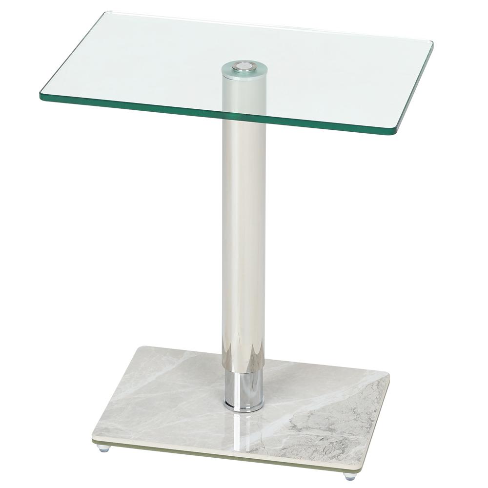 Tomasz Side Table White Marble Ceramic Base Dwell