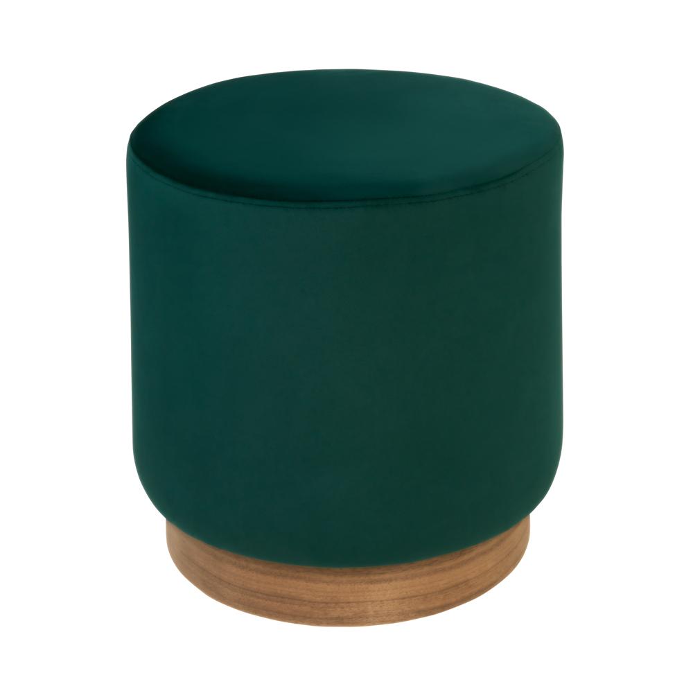 duo stool green velvet walnut base  dwell  £119