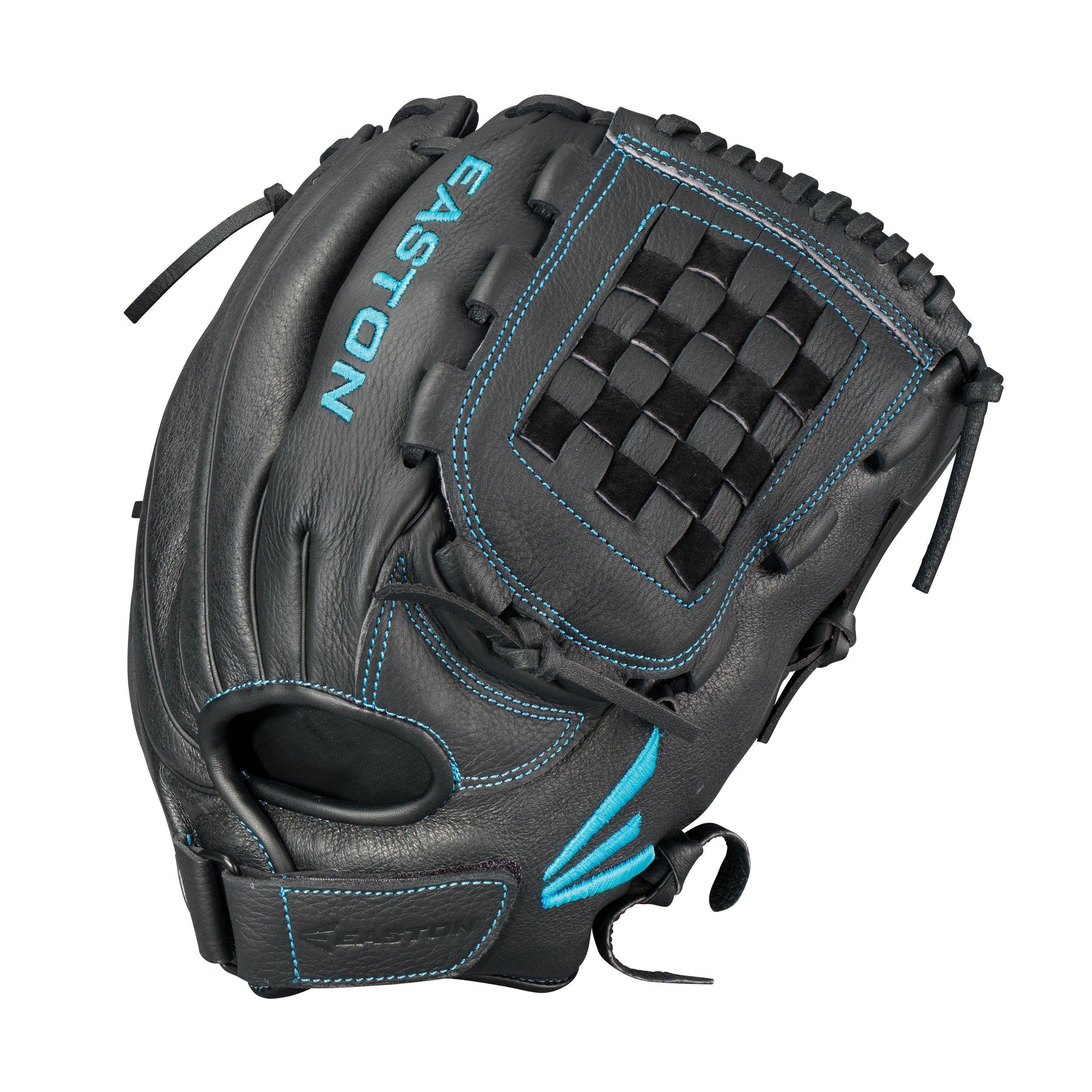 softball in glove