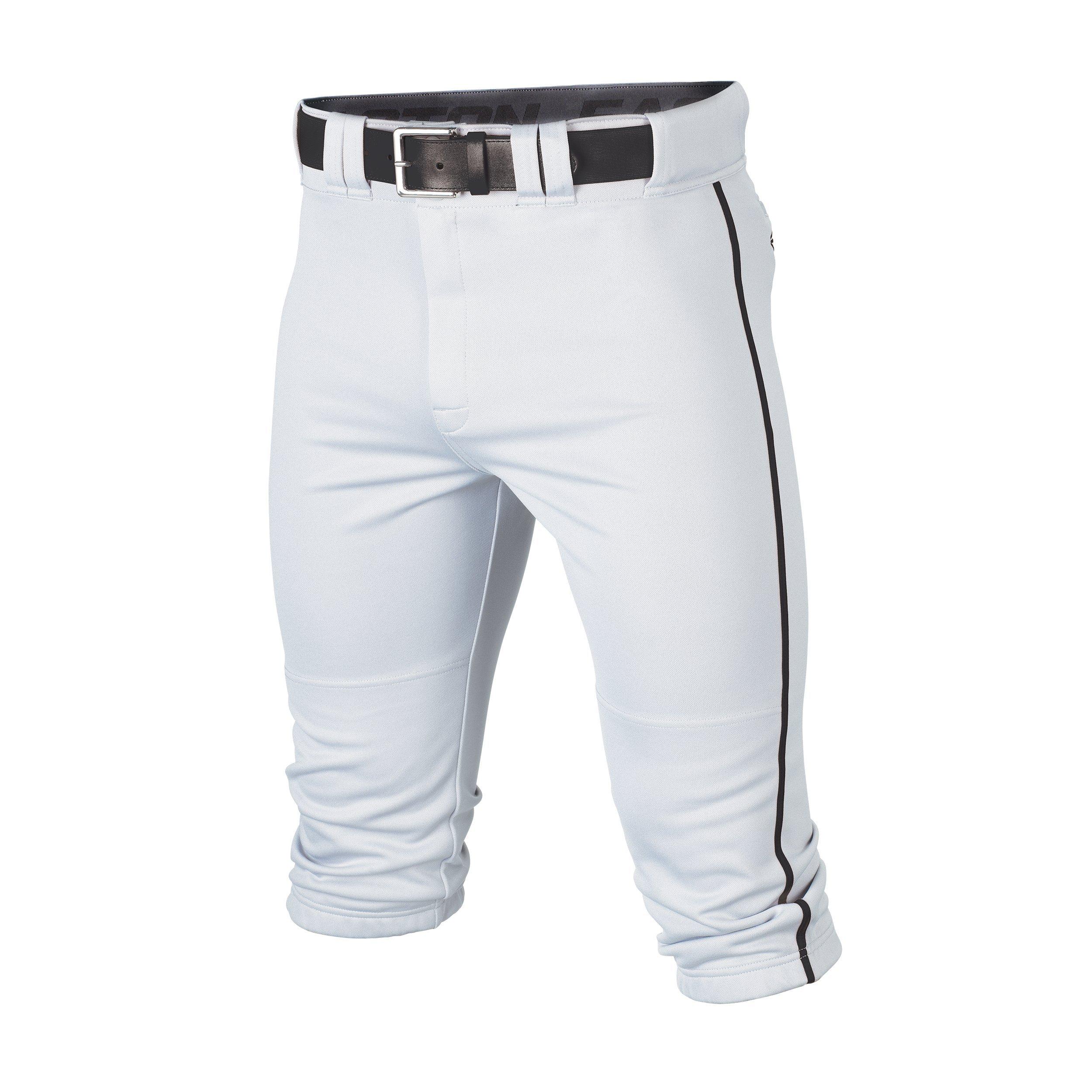 Alleson Athletic Youth Baseball Pant GRAY with Braid Piping 605WLBY Open Bottom 