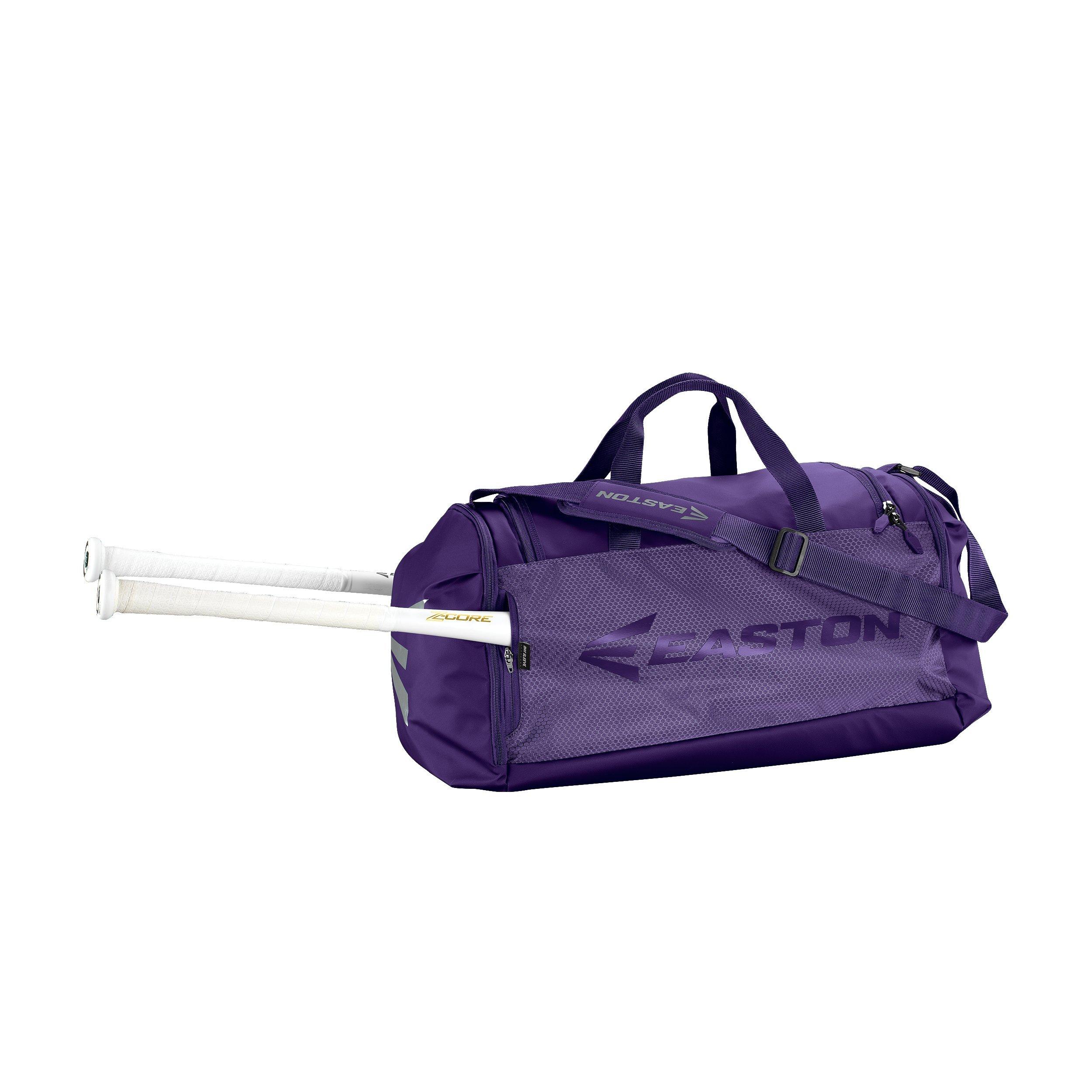 purple luggage bag