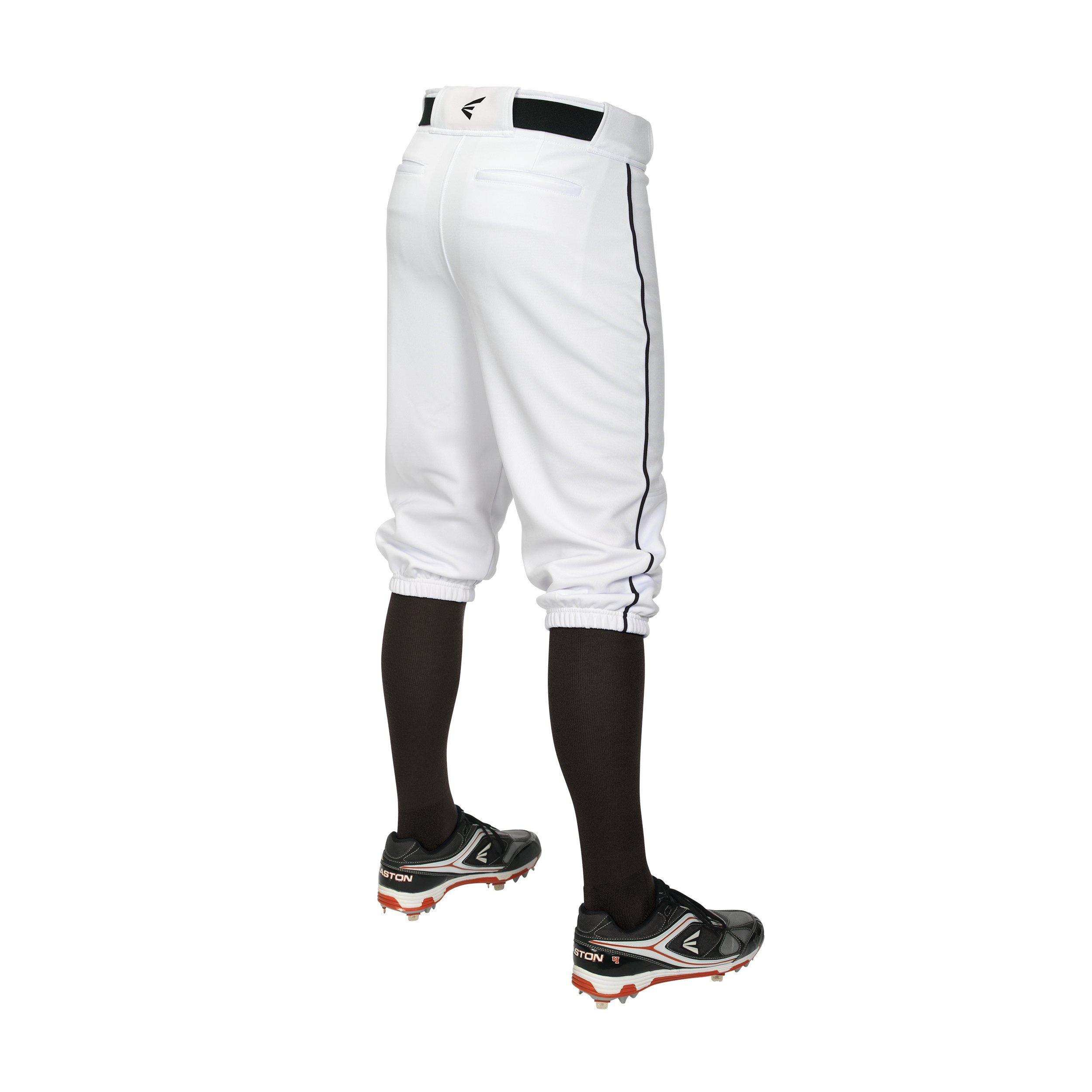 nike white baseball pants with black piping
