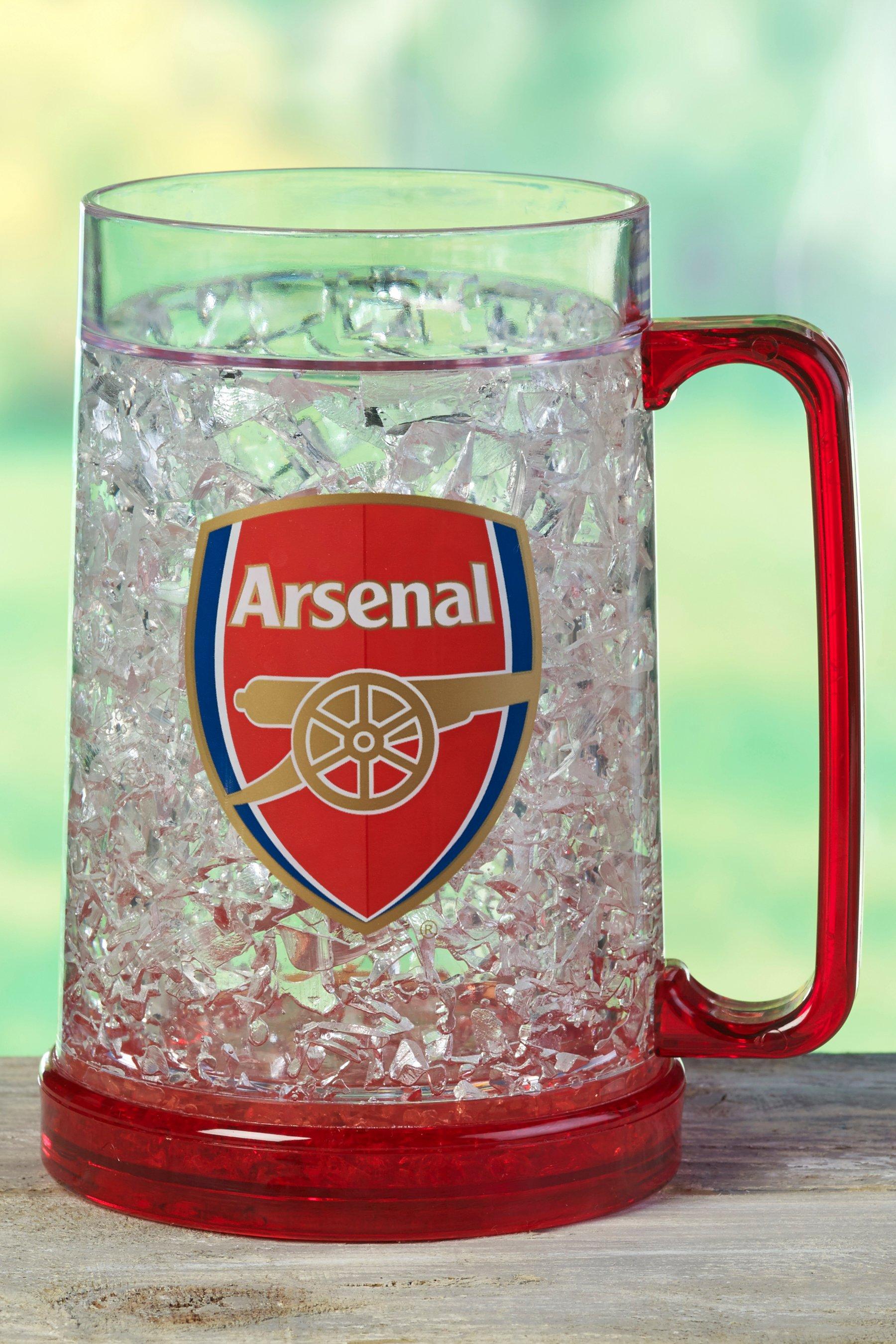 Arsenal FC Freezer Beer Tankard Drinking Mug Glass Supporter Fan Stein Official 