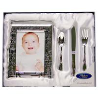 Image of Christening Day - Photo Frame with Cutlery Set