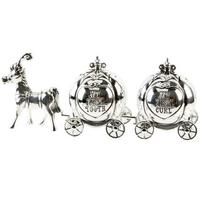Image of Silver Plated Horse and Carriage Tooth and Curl Set