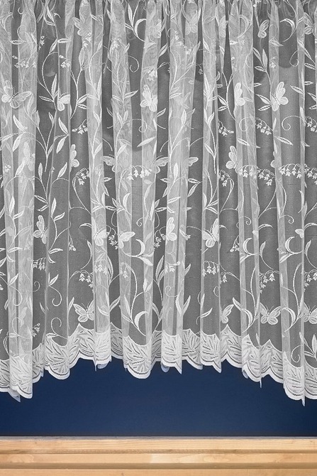 Hawaii BUTTERFLY White Net Curtain JARDINIERE All Sizes 