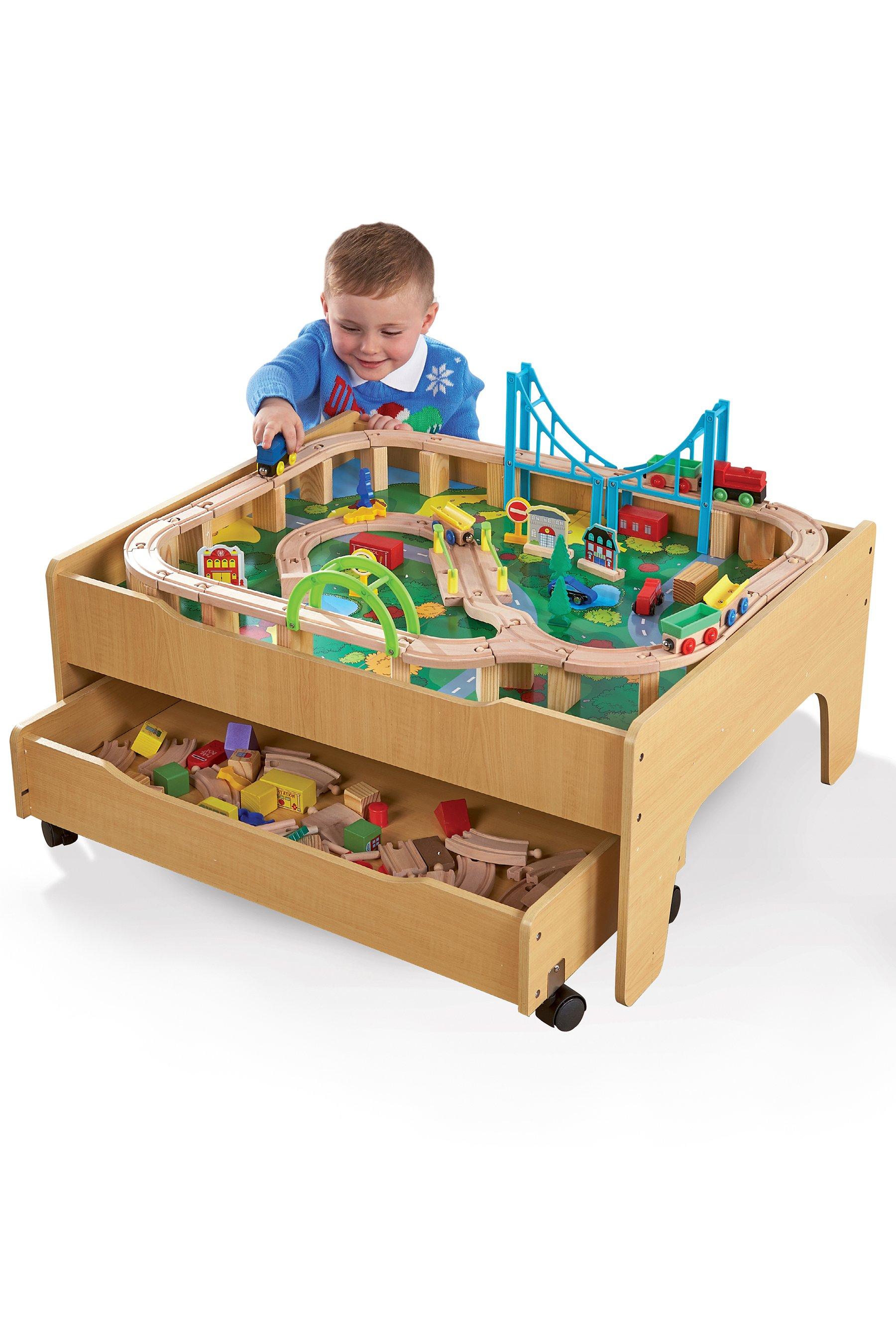 reversible city and train table set