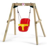 Image of Plum Wooden Baby Swing Set