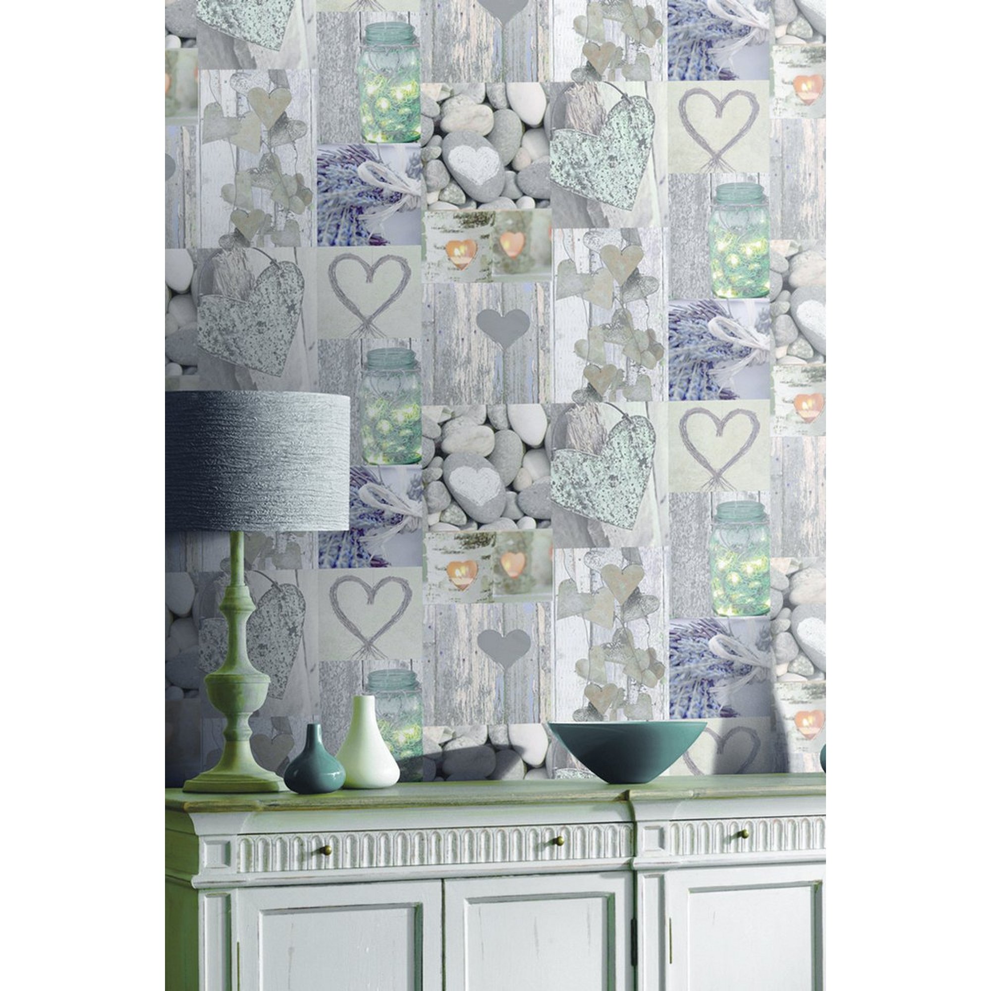 Image of Arthouse Rustic Heart Wallpaper
